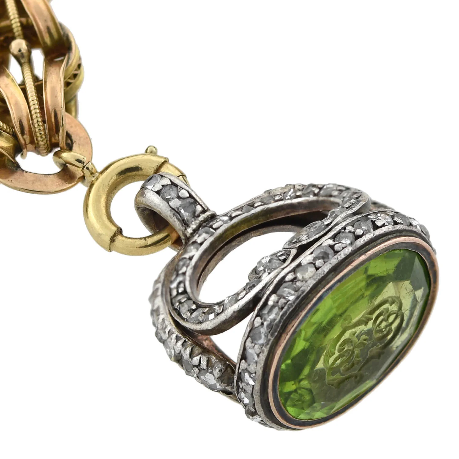 Rare Victorian + Georgian Blackamoor + Multi-Gemstone Fob Compilation Necklace 20.25" - Image 9