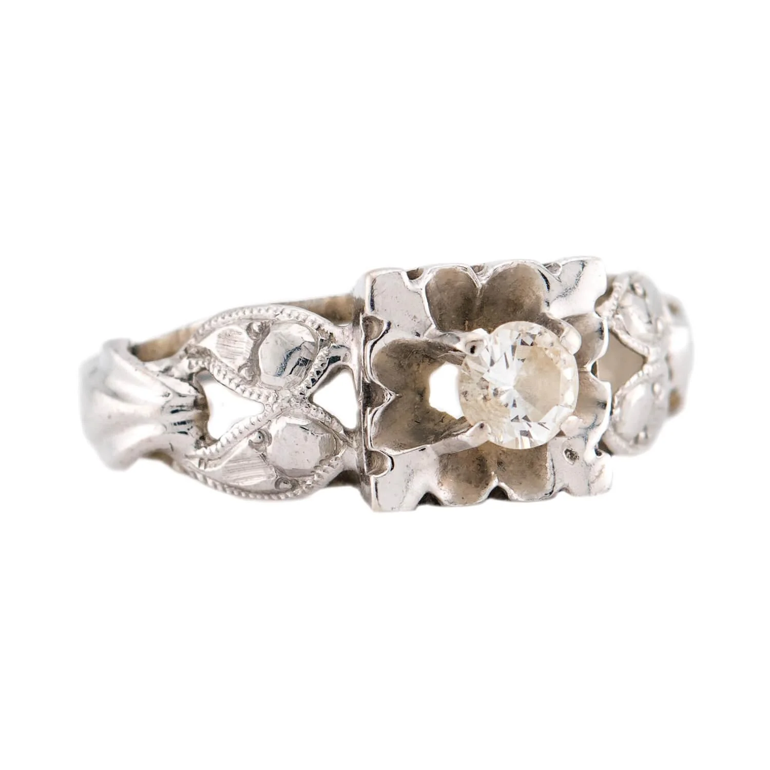 Retro 14k Diamond Engagement Ring .20ct - Image 2