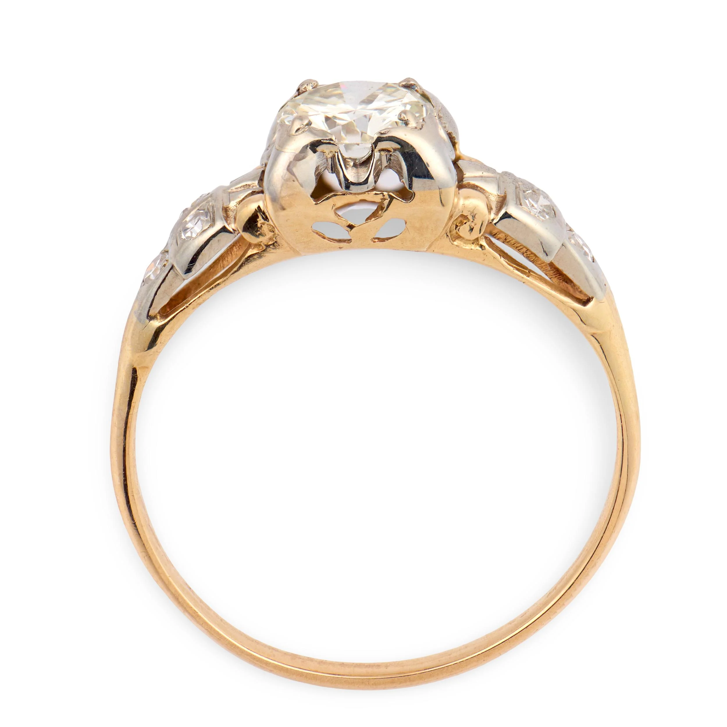 Retro 14k Diamond Engagement Ring .50ct - Image 4