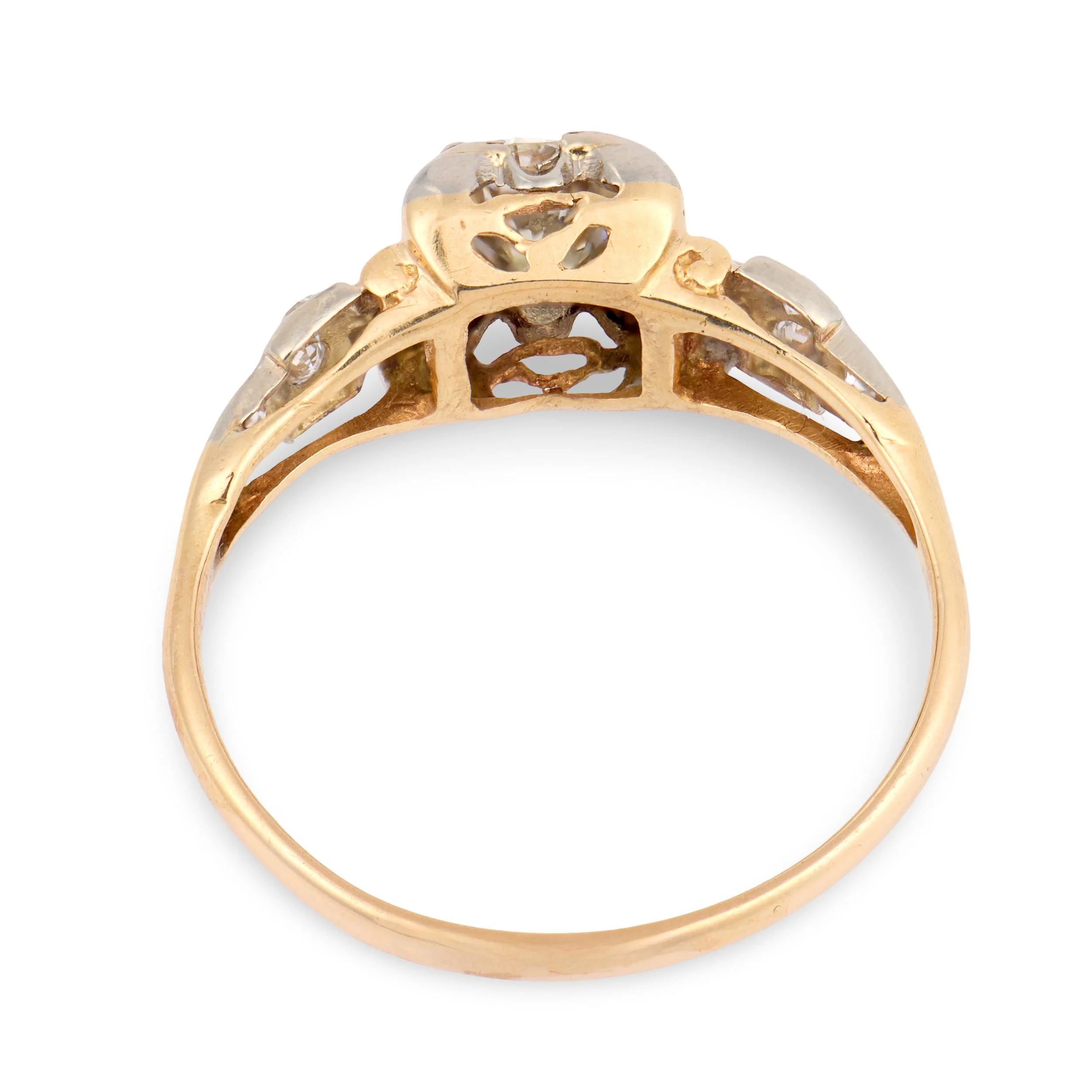 Retro 14k Diamond Engagement Ring .50ct - Image 5