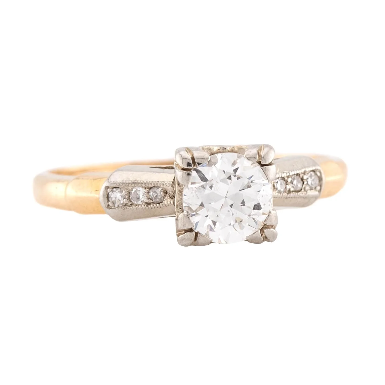 Retro 14k Diamond Engagement Ring .75ct - Image 2