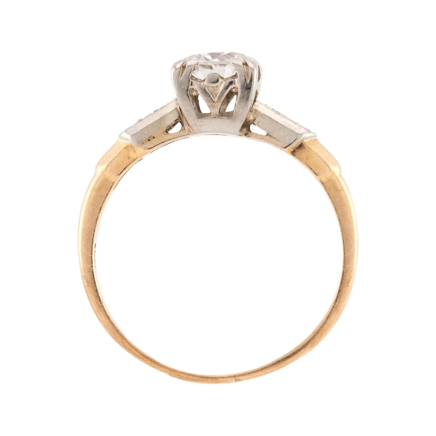 Retro 14k Diamond Engagement Ring .75ct - Image 4