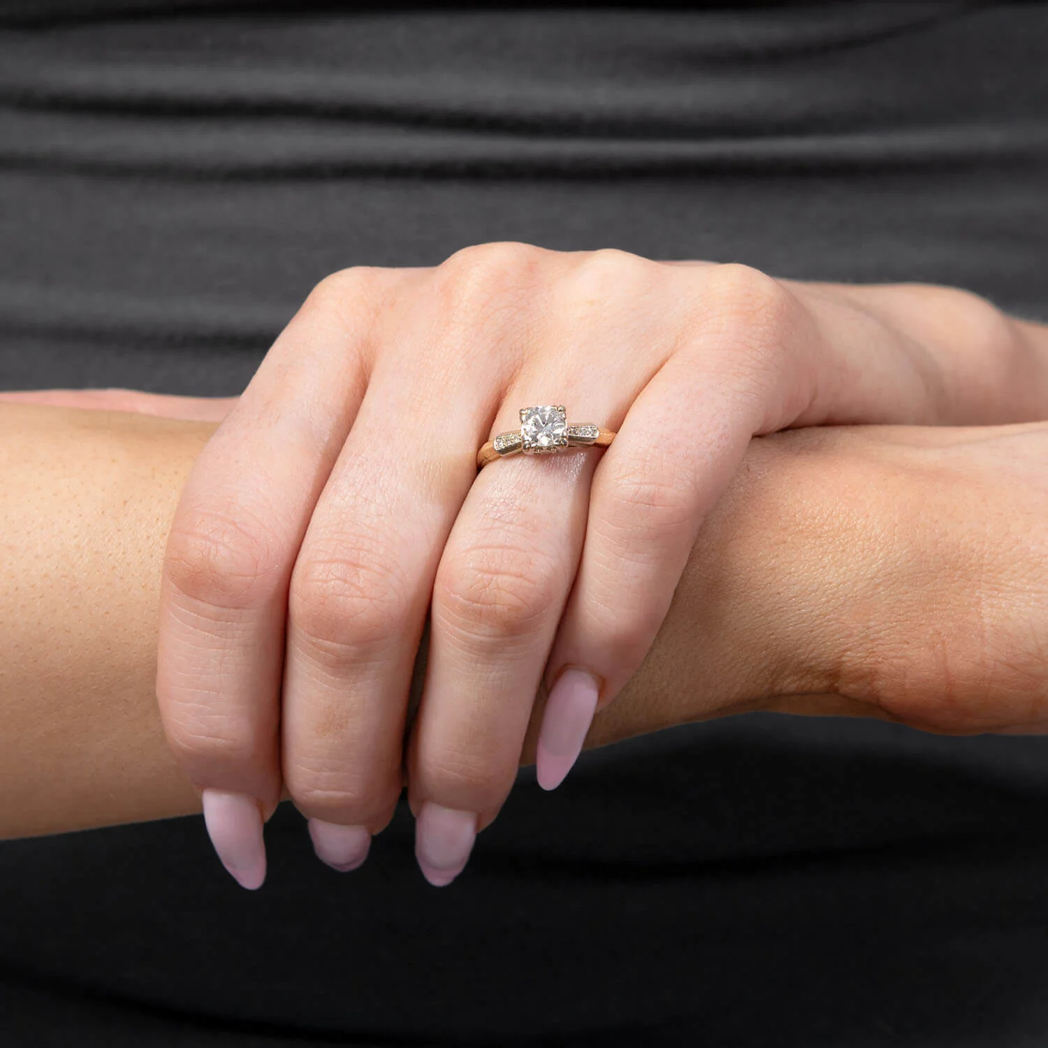Retro 14k Diamond Engagement Ring .75ct - Image 8