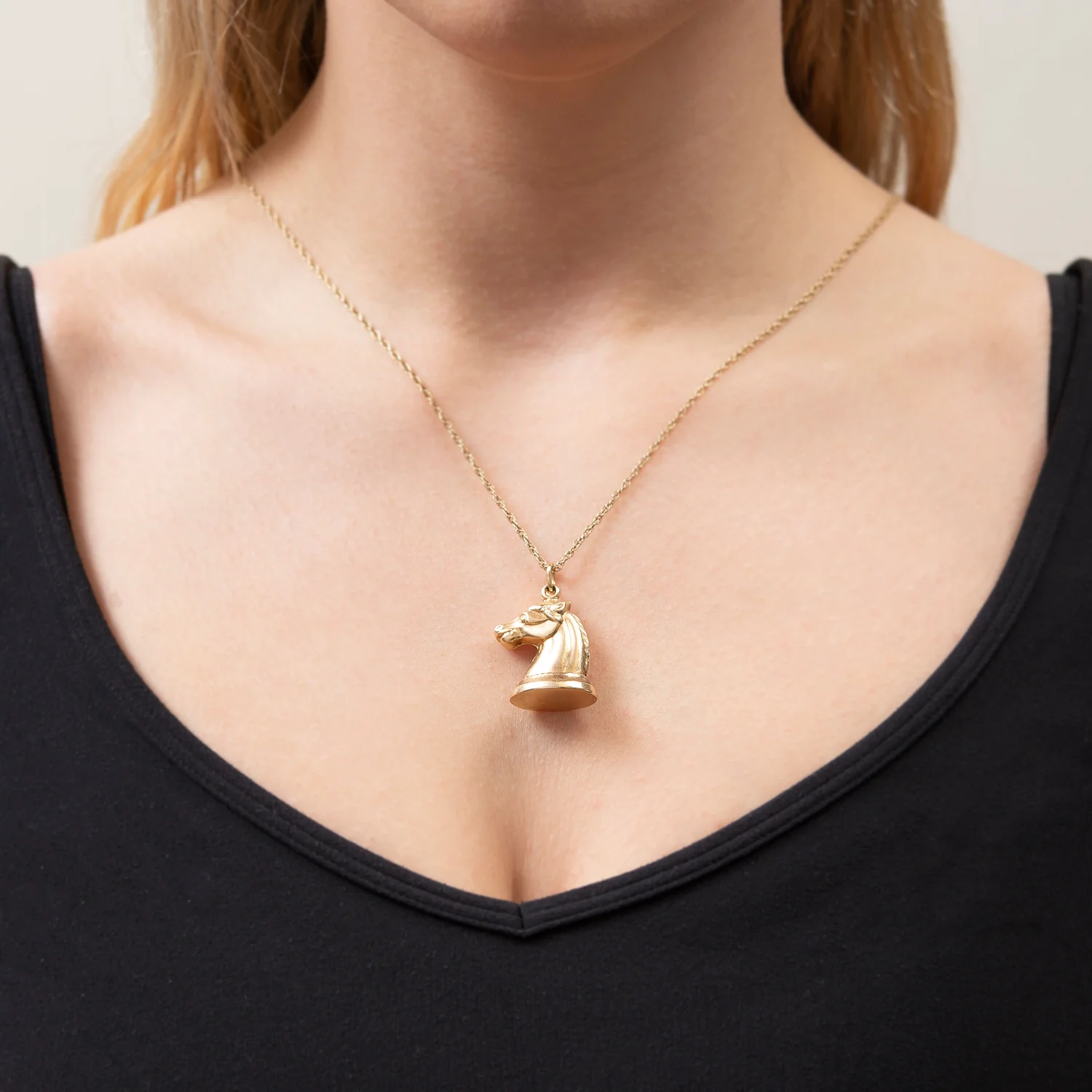 Retro 14k Gold Horse Head Charm/Pendant - Image 7