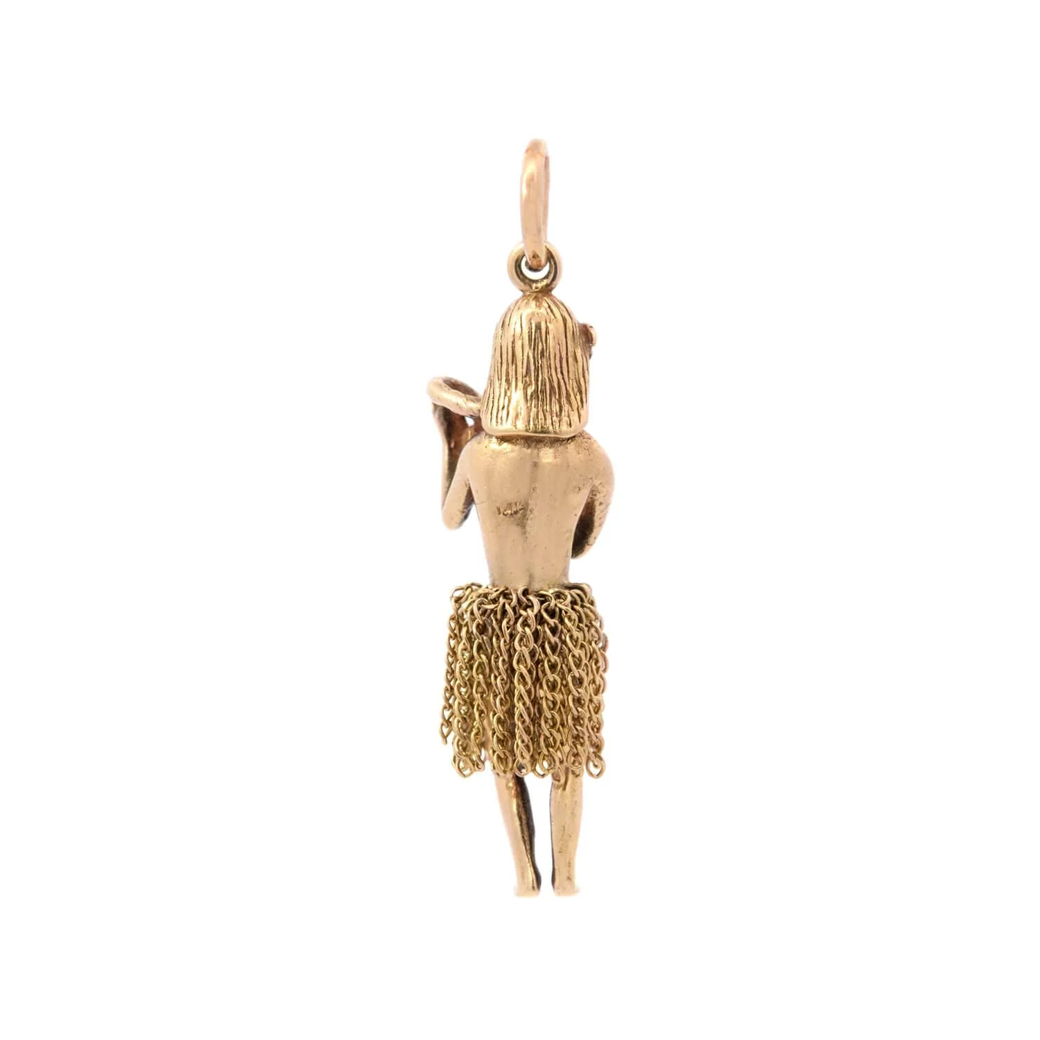 Retro 14k Hula Dancer Pendant - Image 3