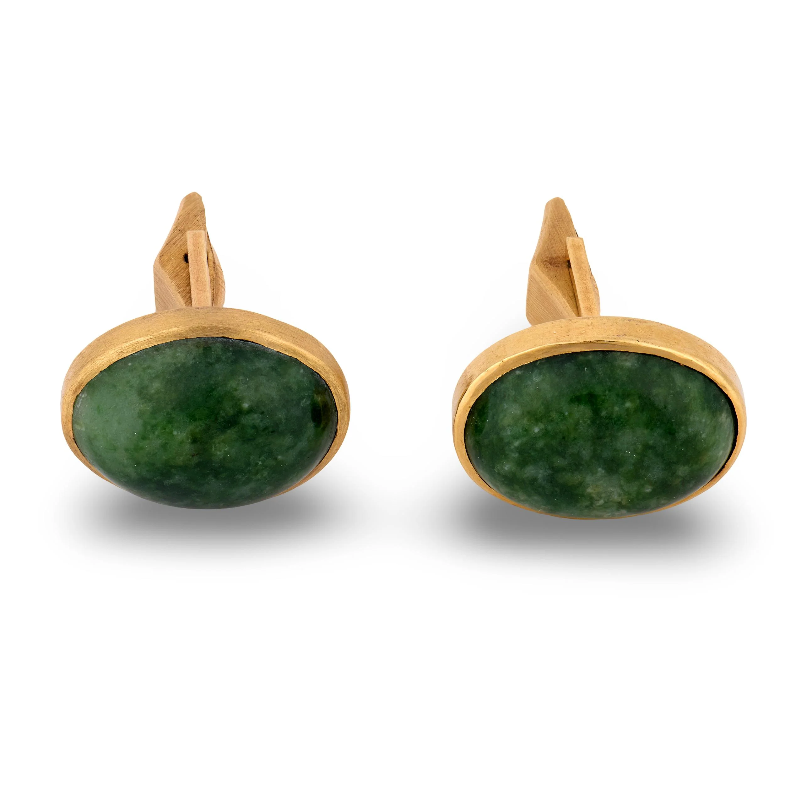 Retro 14k Jade Cufflinks - Image 3