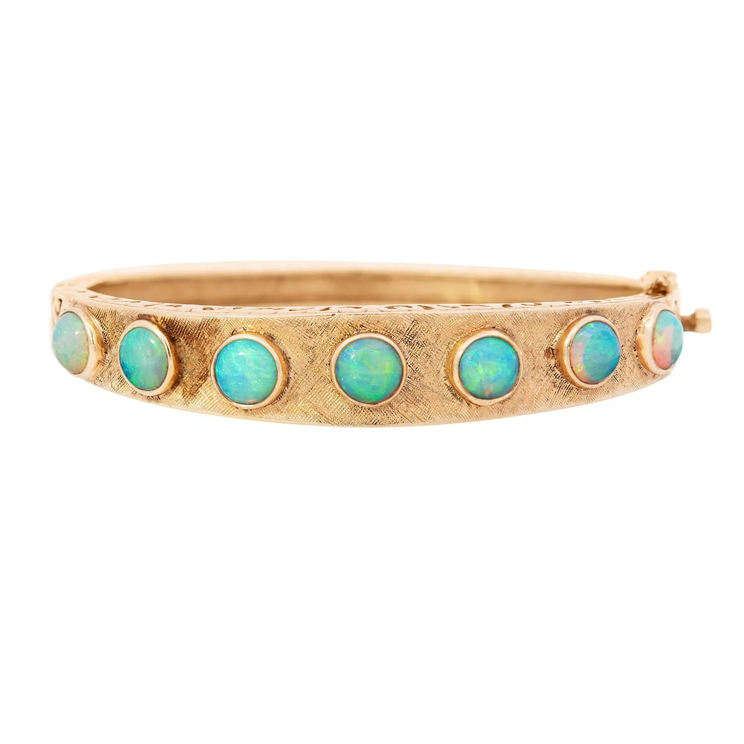 Retro 18k Opal Bangle