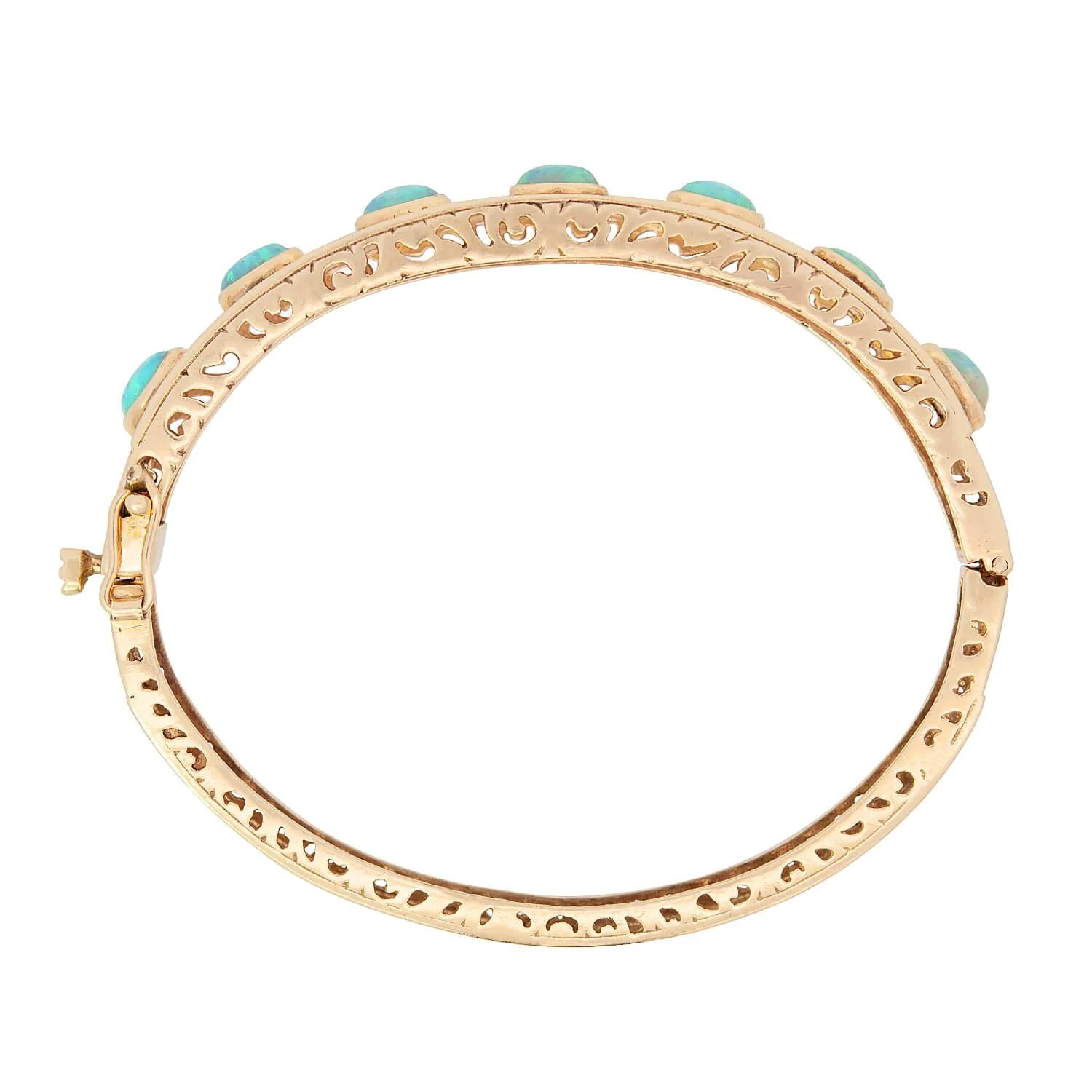Retro 18k Opal Bangle - Image 5