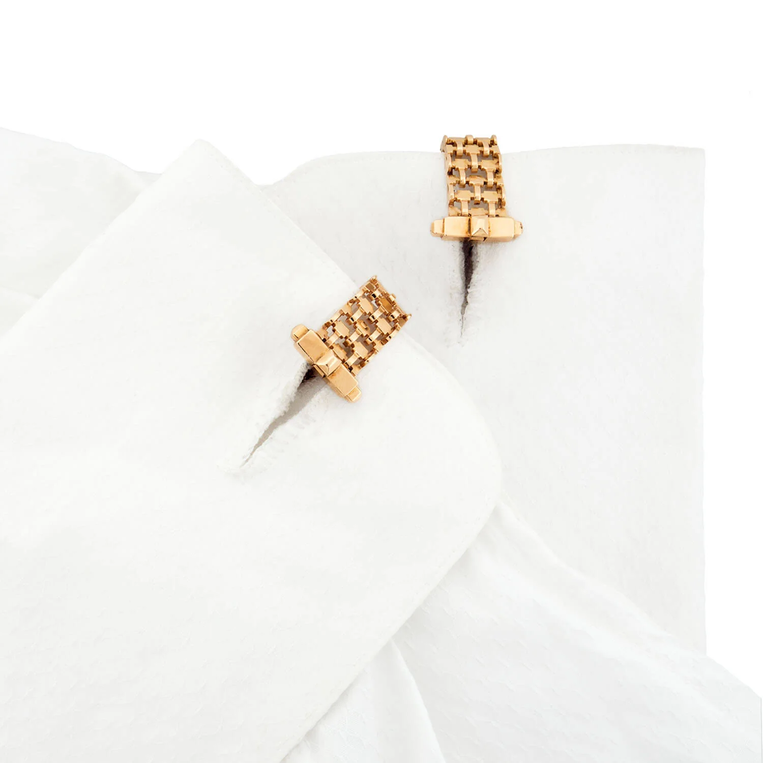 Retro French 18k Tire Track Cufflinks - Image 6