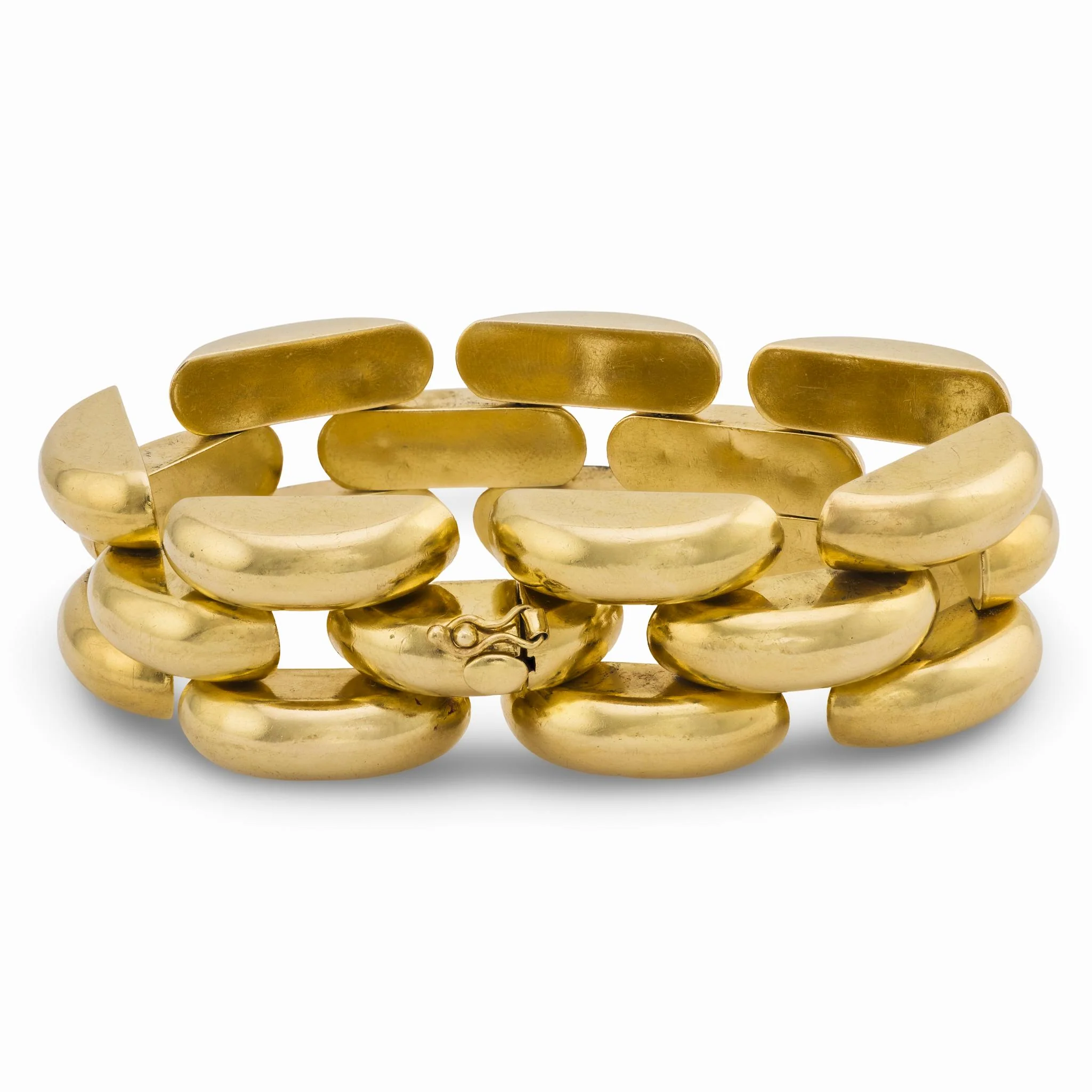 Retro Italian 14k Tire Track Bracelet - Image 5