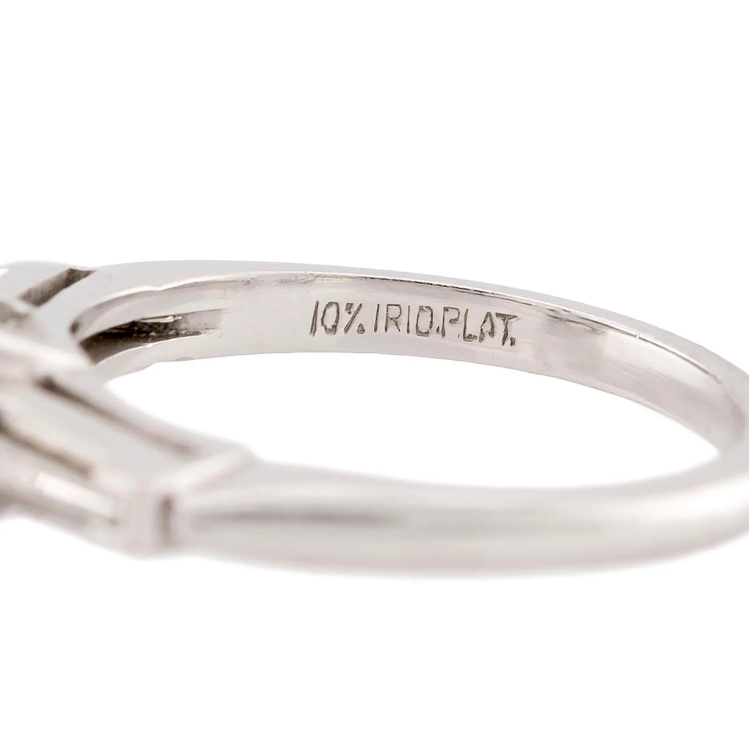 Retro Platinum Diamond Engagement Ring 1.35ct - Image 6