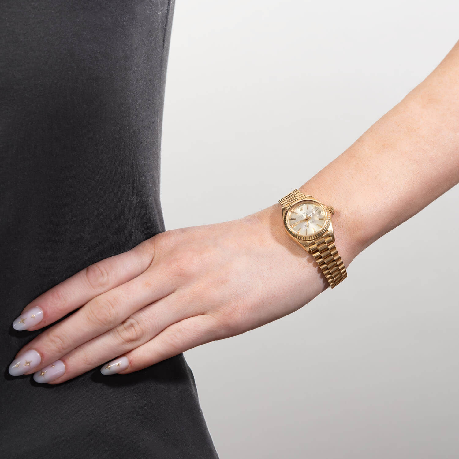 ROLEX Estate 18k Lady Datejust Wristwatch - Image 9
