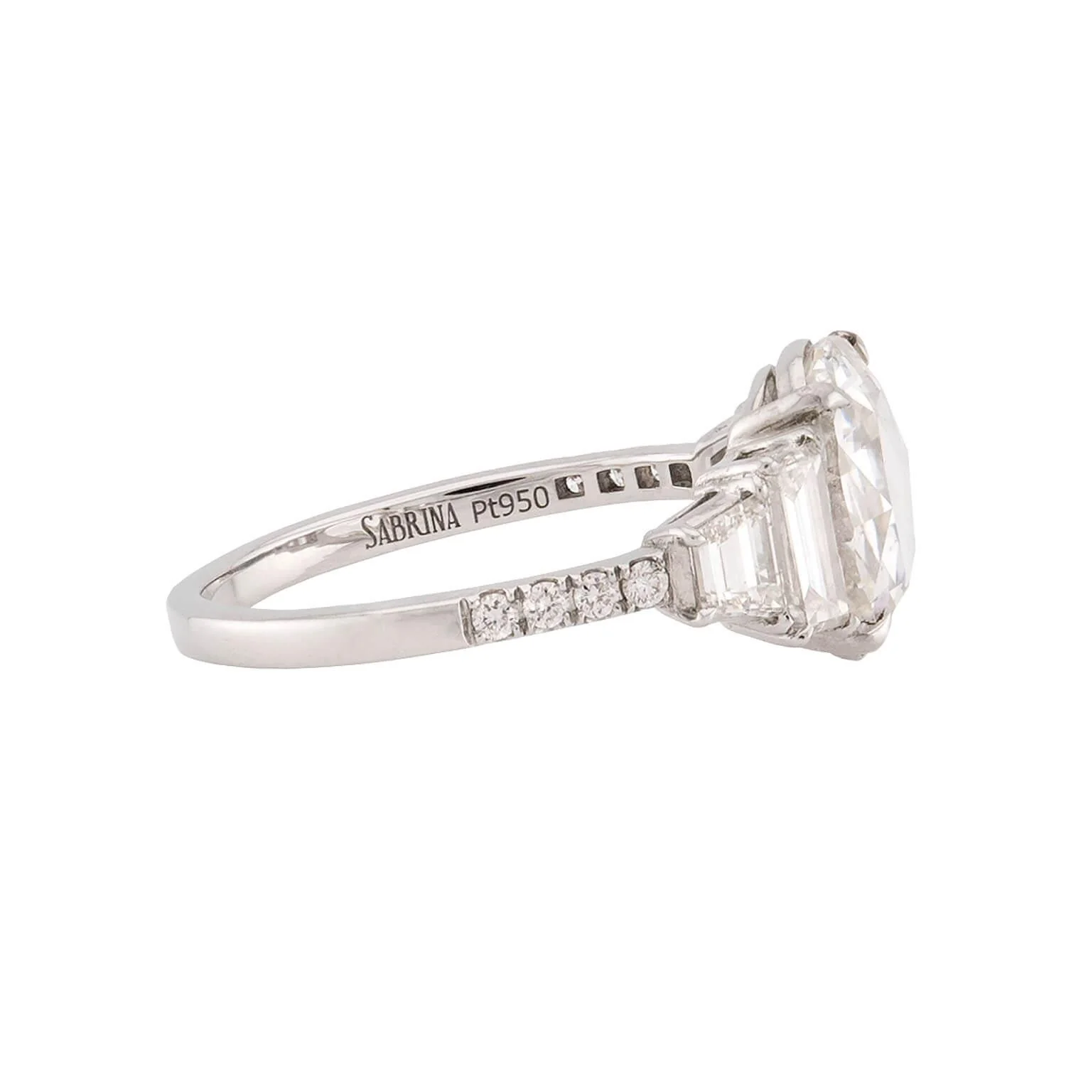 SABRINA Estate Platinum GIA Diamond Engagement Ring 2.45ct - Image 3