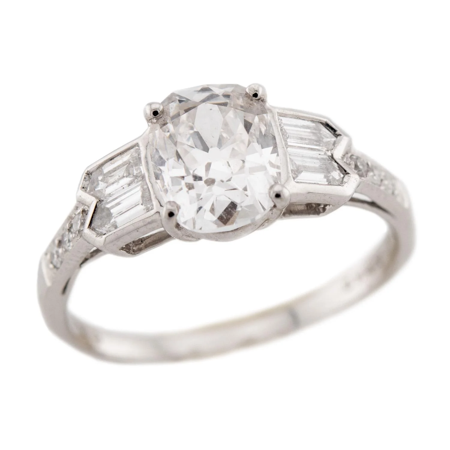 SOPHIA D Estate Platinum GIA Diamond Engagement Ring 1.58ct