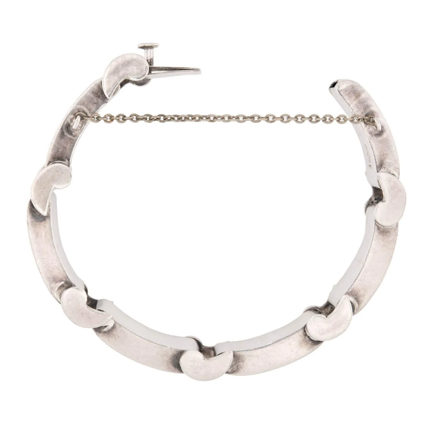 TAXCO Retro Mexican Sterling Silver "Tire Track" Link Bracelet - Image 2