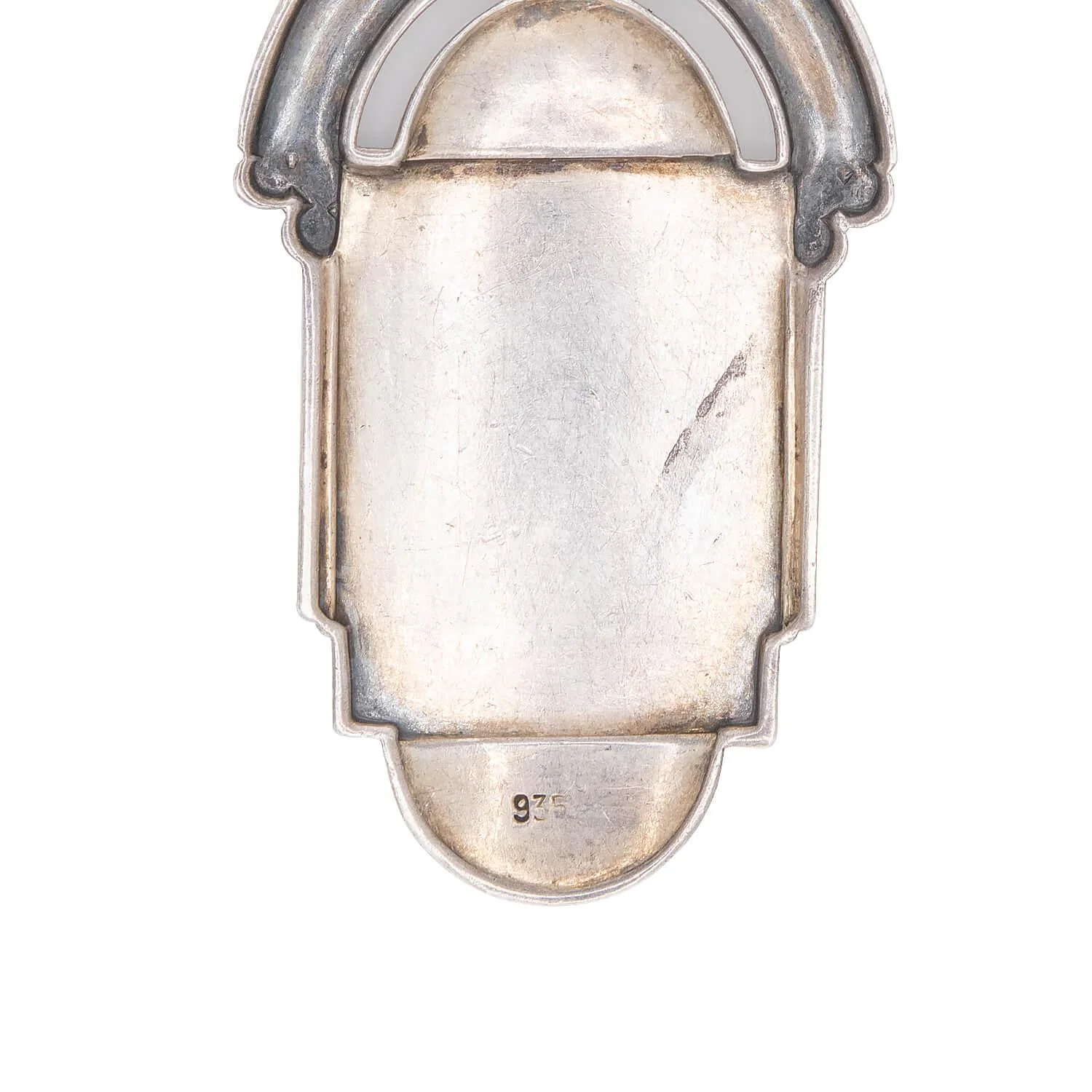 THEODOR FAHRNER-inspired Art Deco Sterling Silver and Enamel Pendant Necklace - Image 5