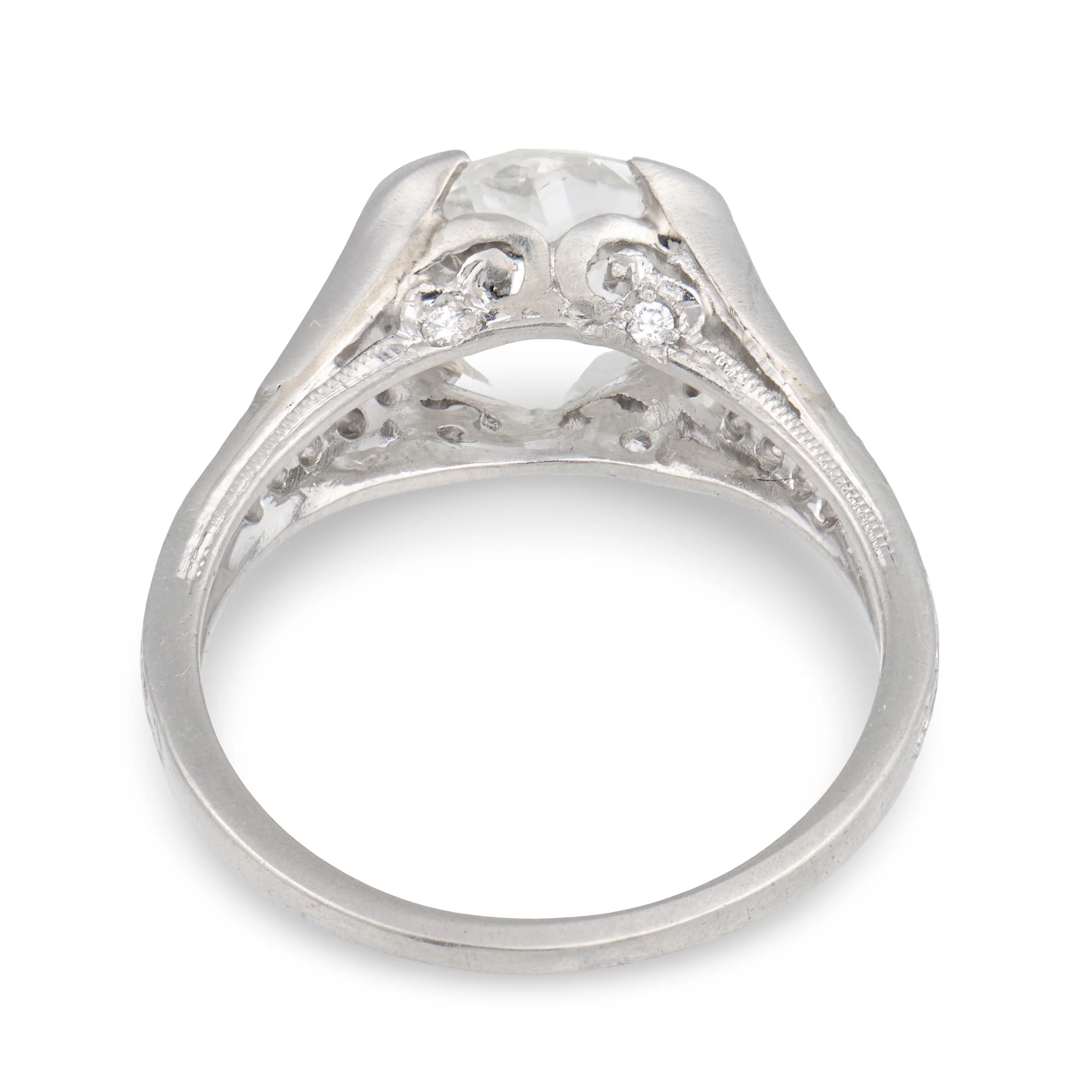 TIFFANY & CO. Art Deco Platinum GIA Diamond Engagement Ring 3.03ct - Image 5