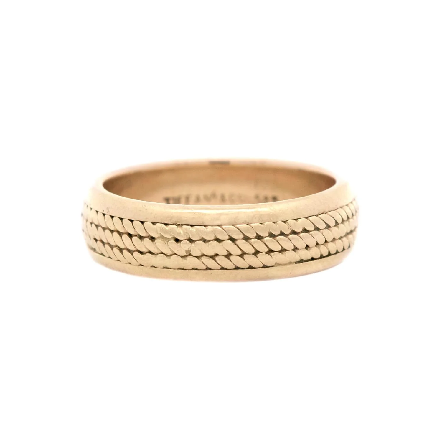 TIFFANY & Co Estate 14k Braided Motif Band - Image 3