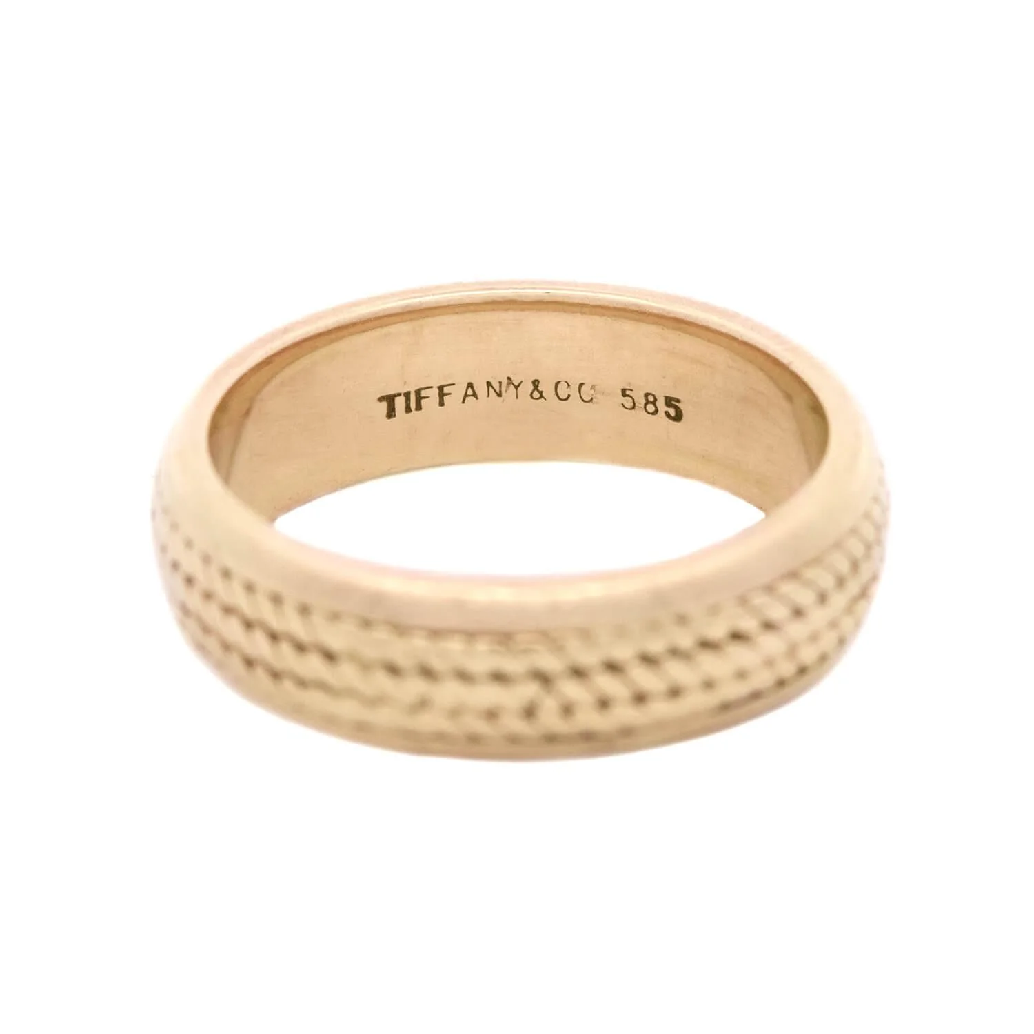 TIFFANY & Co Estate 14k Braided Motif Band - Image 4