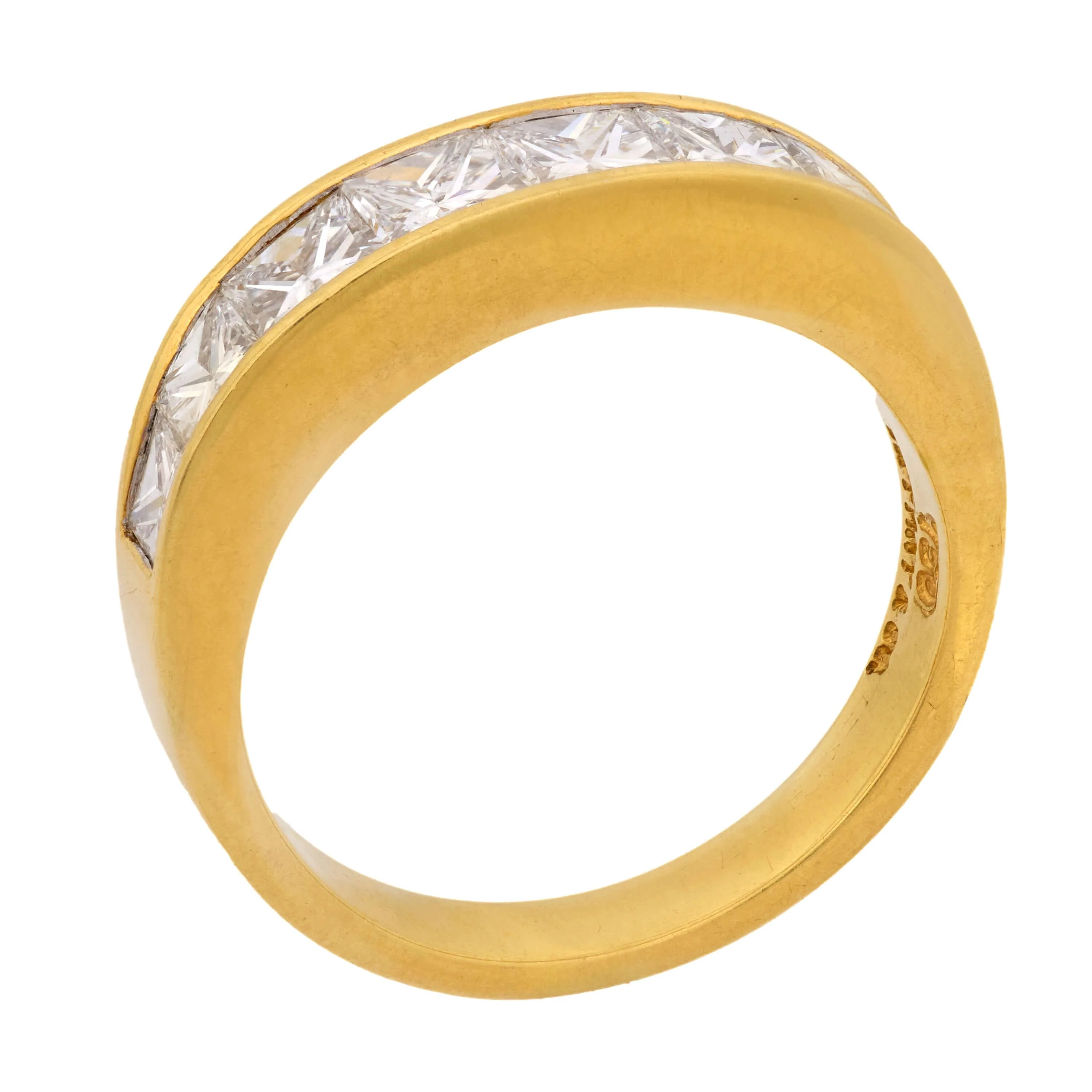 TIFFANY & CO. Estate 18k Diamond Half Band - Image 3