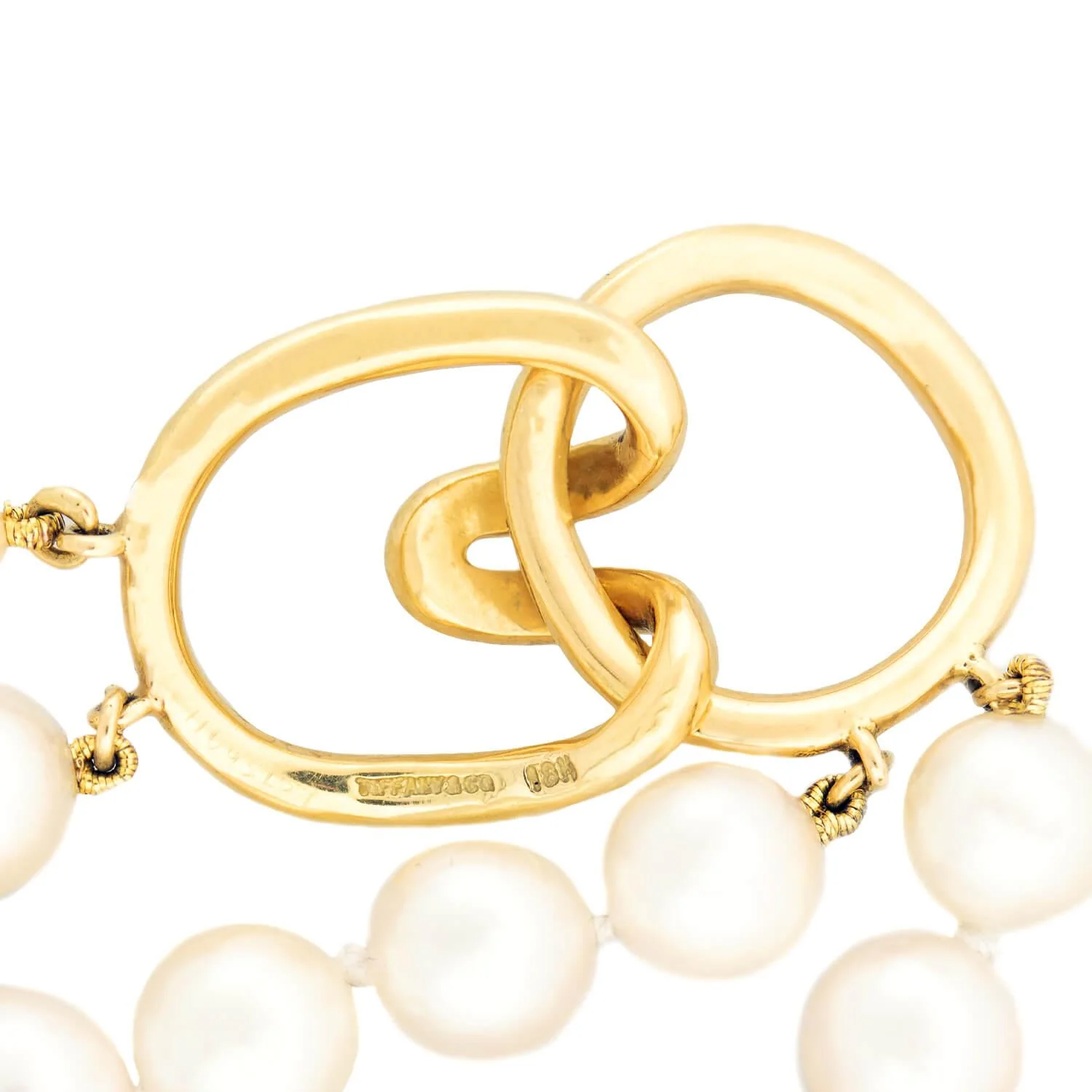 TIFFANY & CO. Estate 18k Pearl Necklace Double Strand - Image 4
