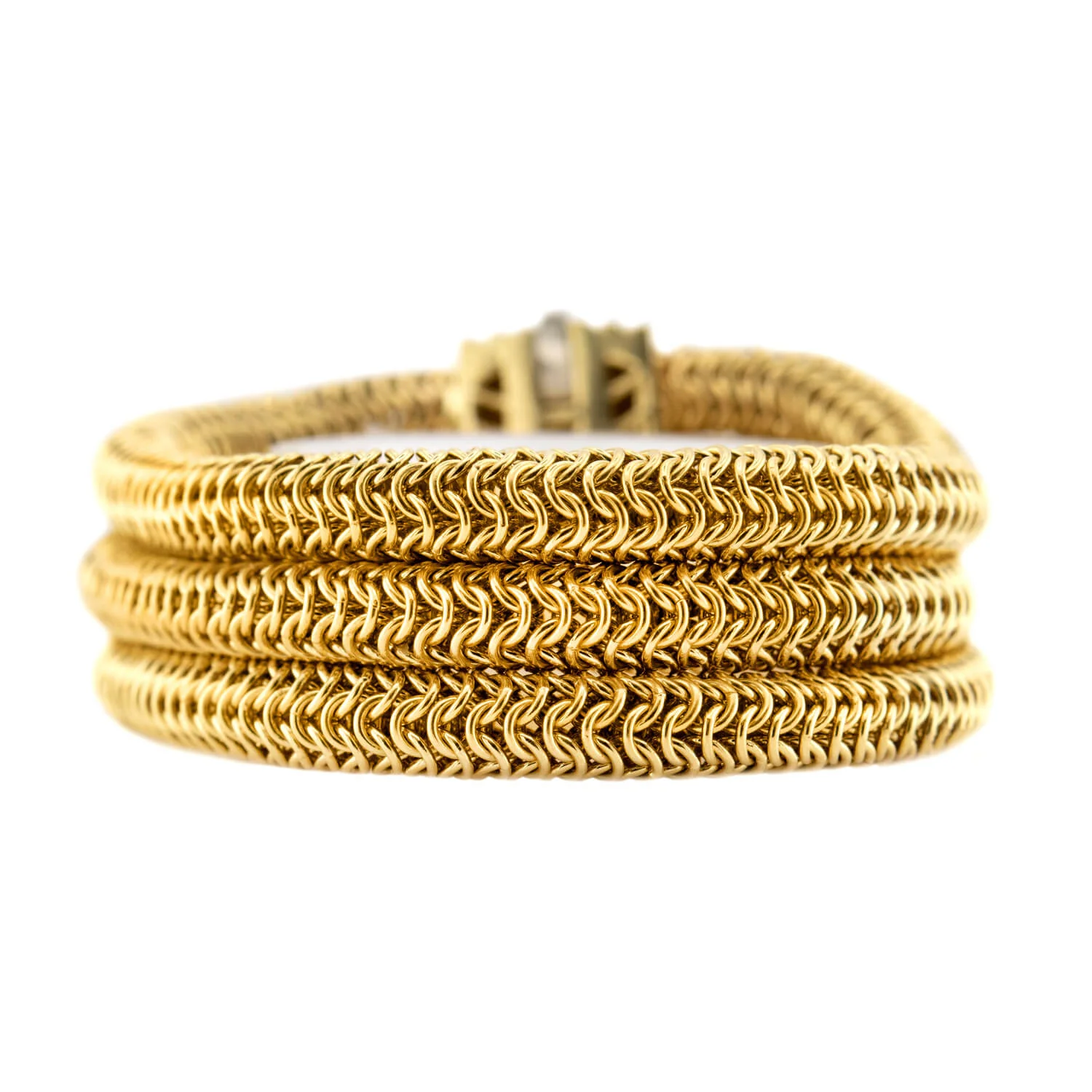 TIFFANY & CO. Estate 18k Three-Strand Bracelet 90 DWT