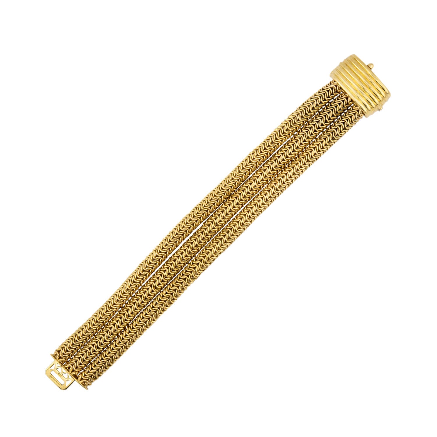 TIFFANY & CO. Estate 18k Three-Strand Bracelet 90 DWT - Image 2