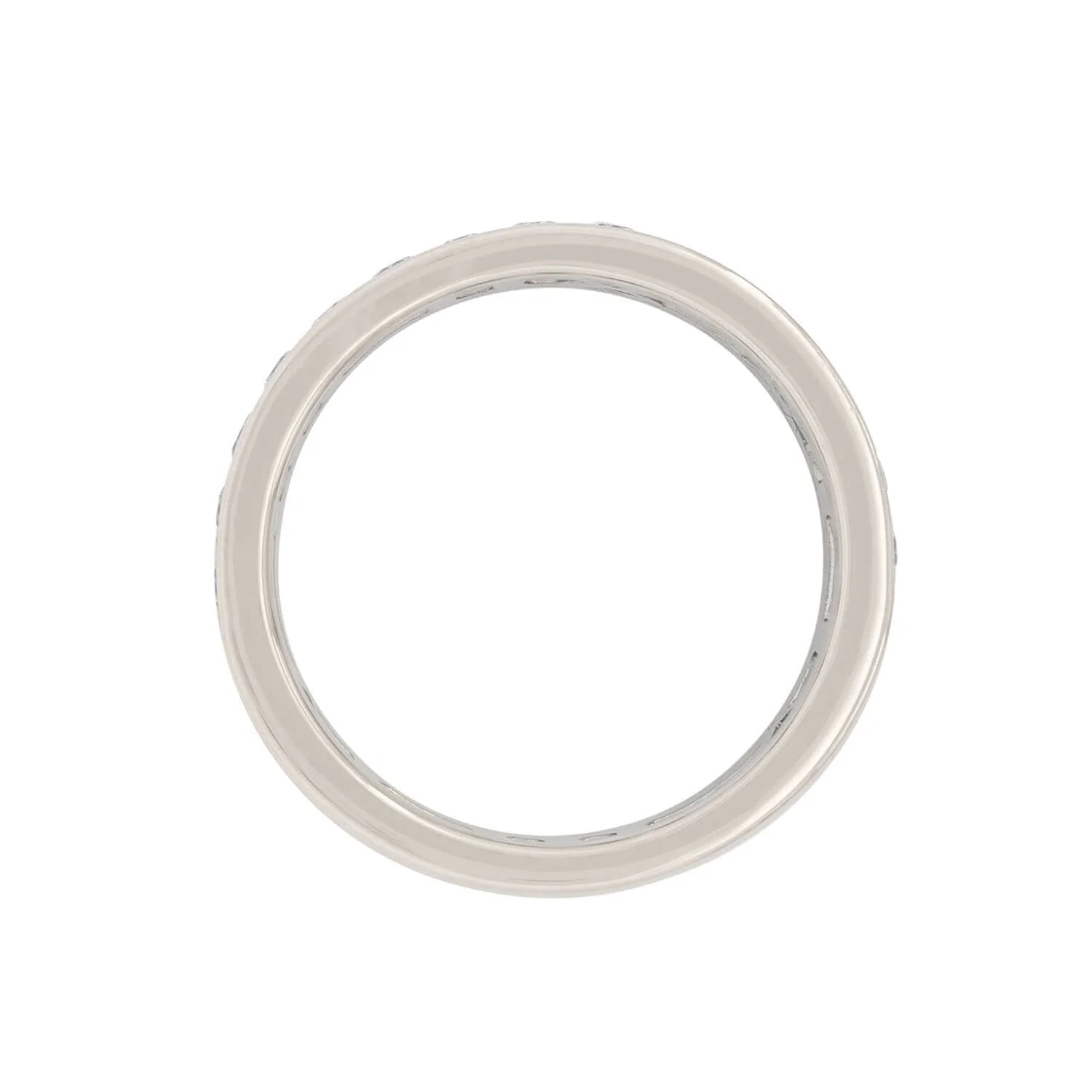 TIFFANY & CO. Estate 18k White Gold Diamond Open Atlas Ring - Image 3