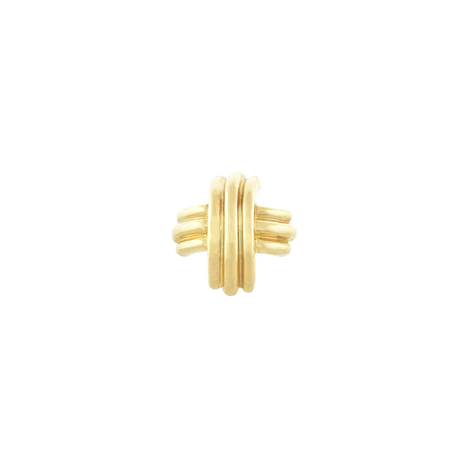 TIFFANY & CO. Estate 18kt Signature "X" Earrings 14.7dwt - Image 2