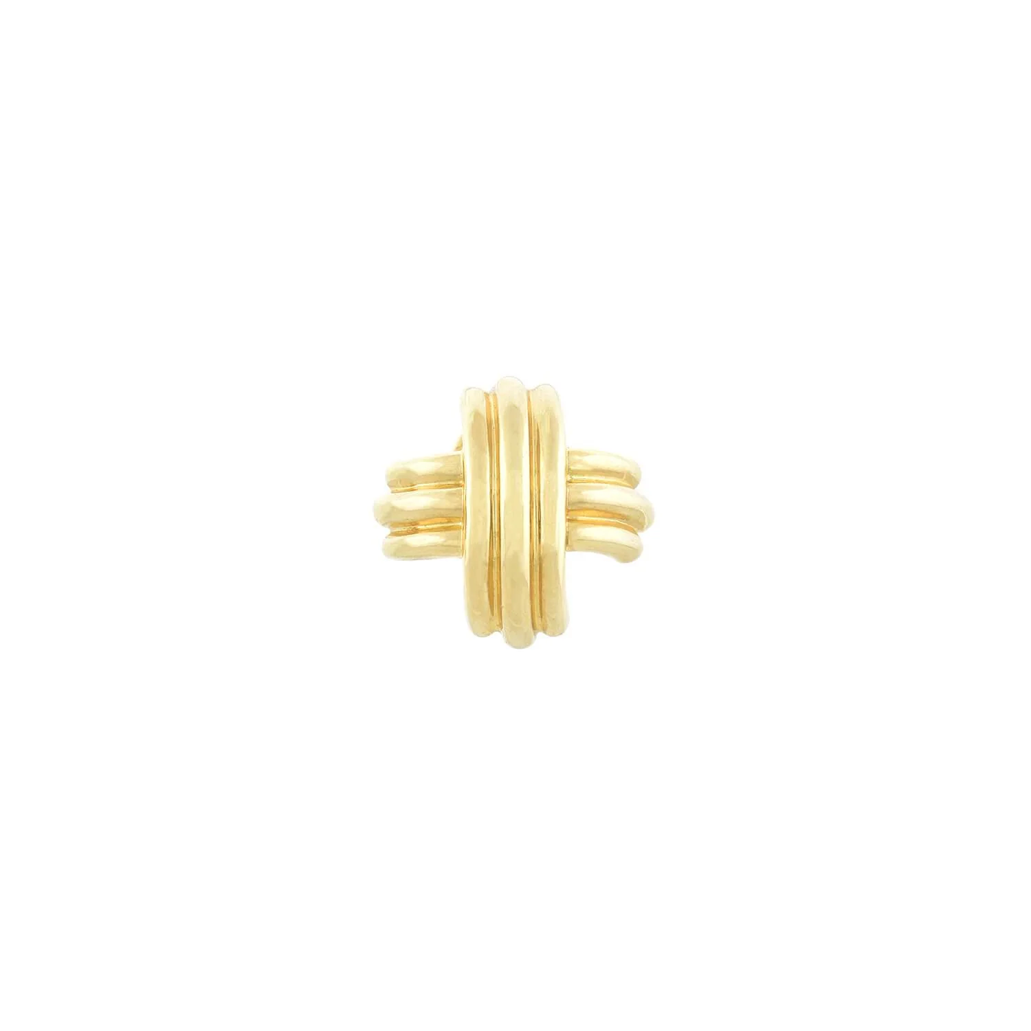 TIFFANY & CO. Estate 18kt Signature "X" Earrings 14.7dwt - Image 3
