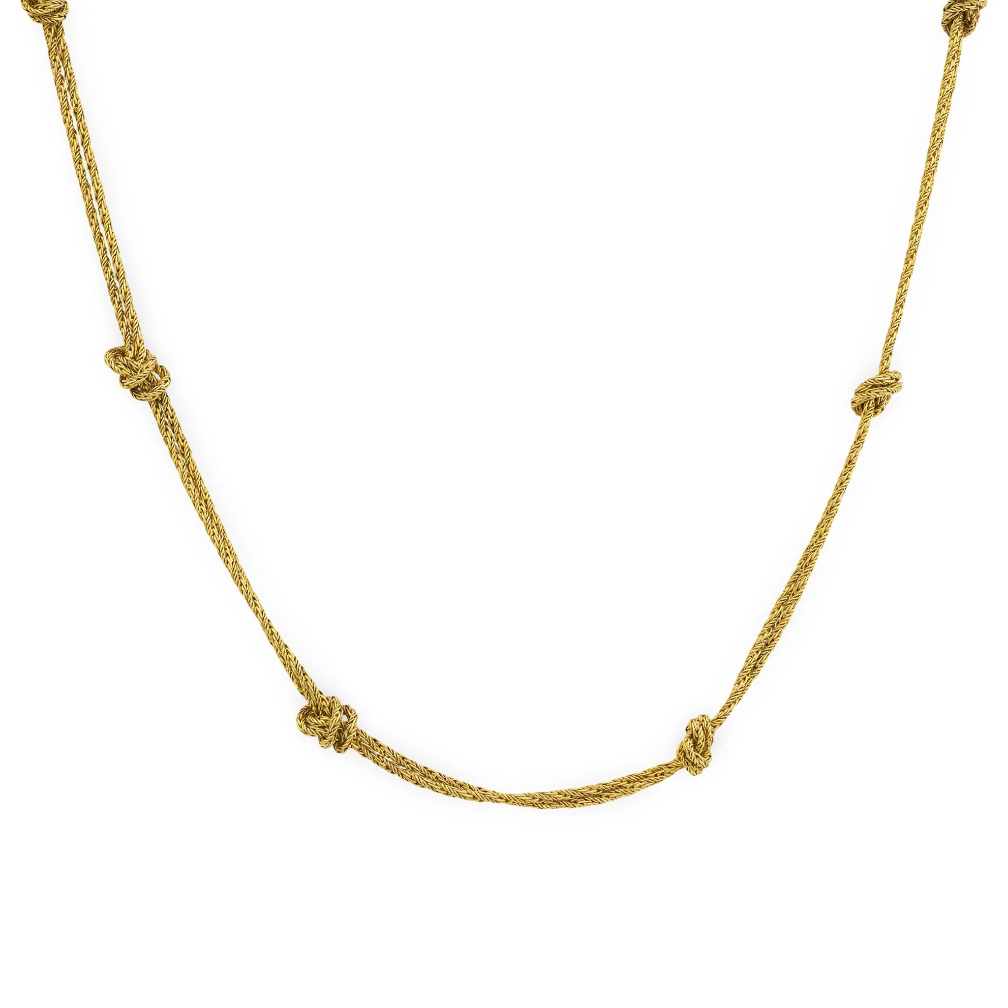 TIFFANY & CO. German Estate 18k Knot Necklace - Image 2