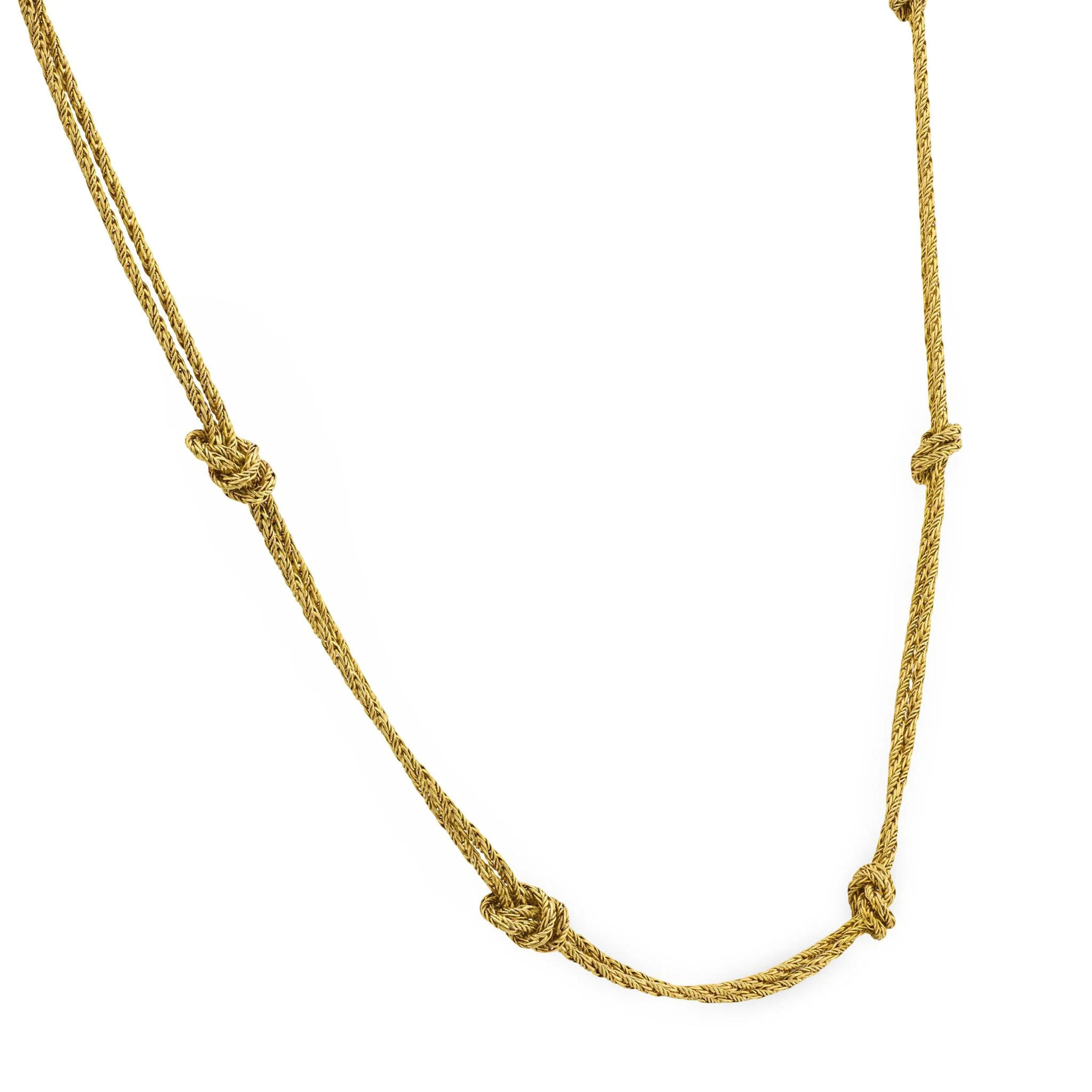 TIFFANY & CO. German Estate 18k Knot Necklace - Image 3