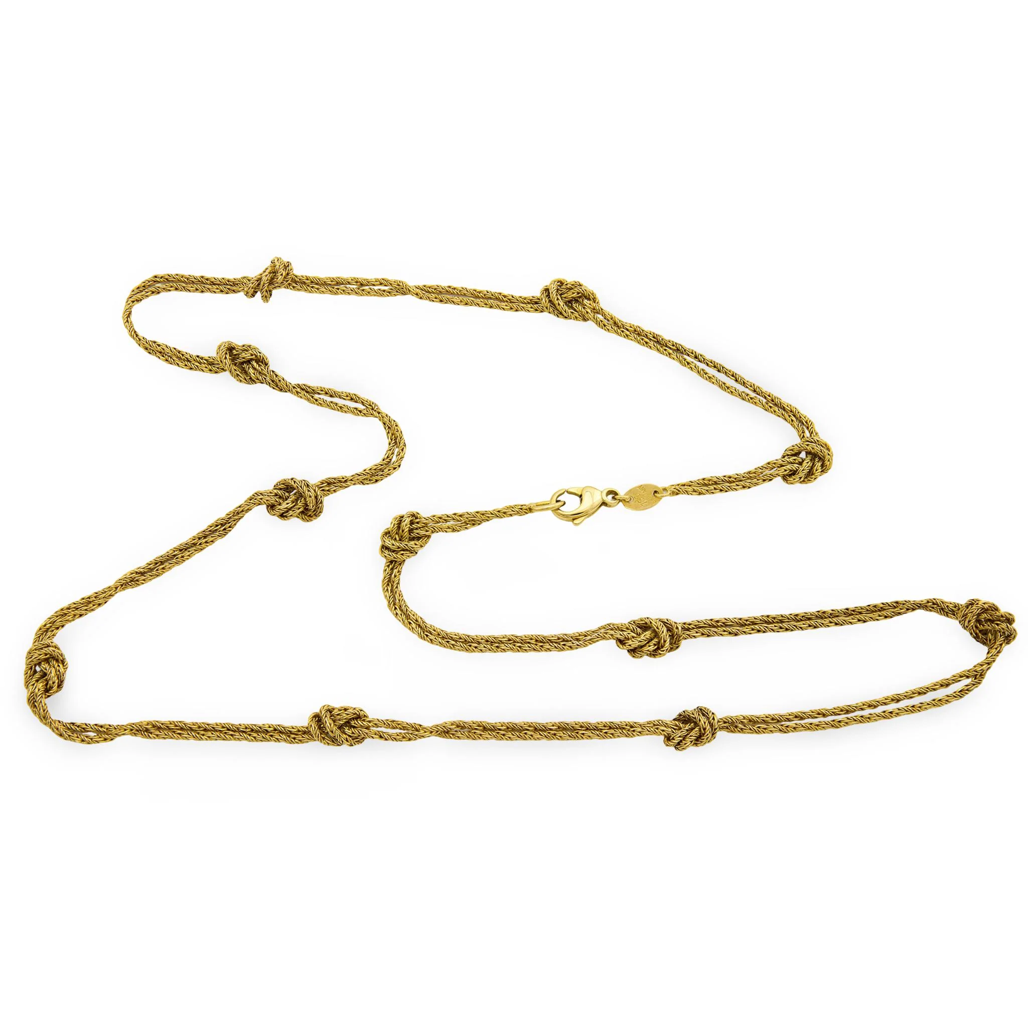 TIFFANY & CO. German Estate 18k Knot Necklace - Image 4