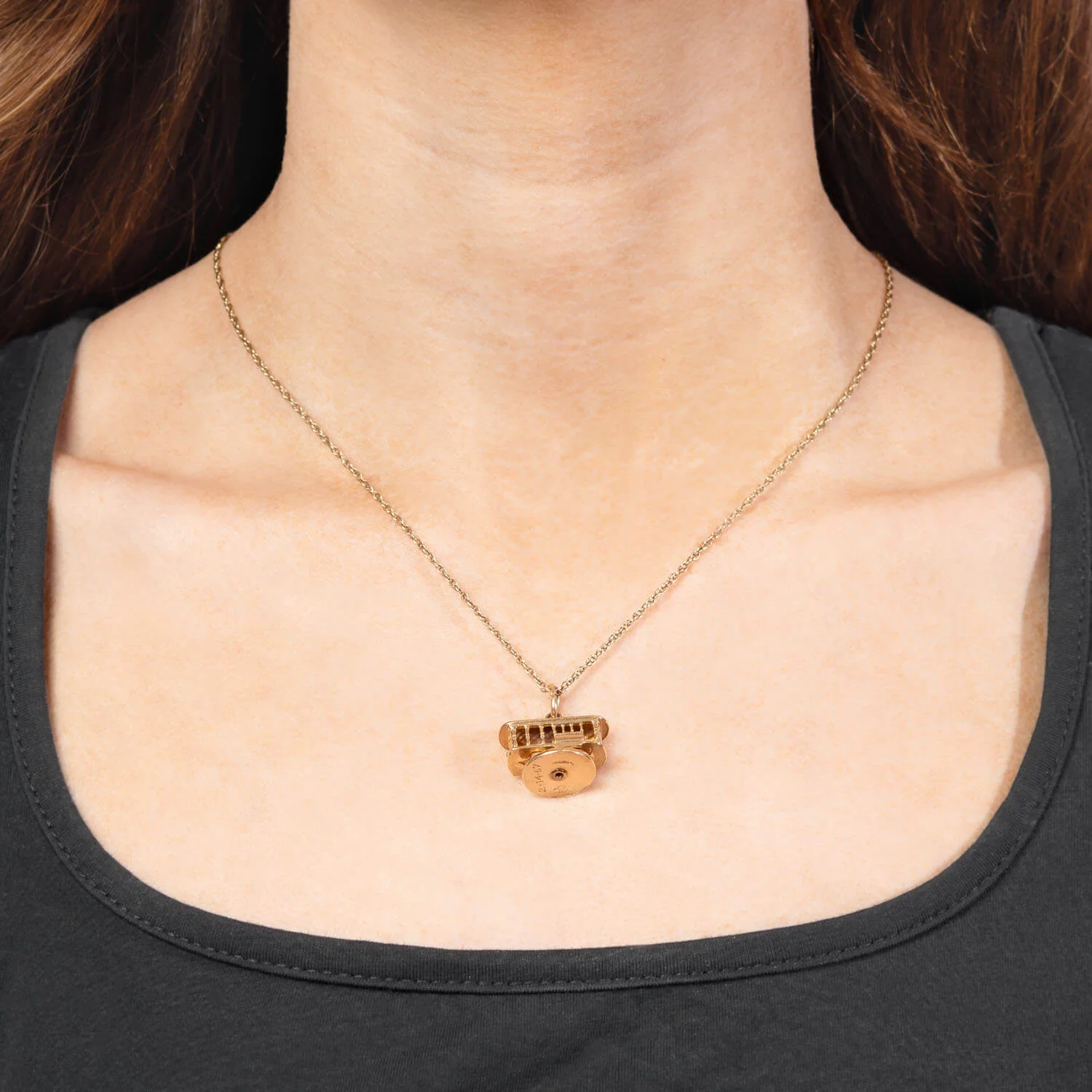 TIFFANY & CO. Vintage 14k Trolley Pendant/Charm - Image 4