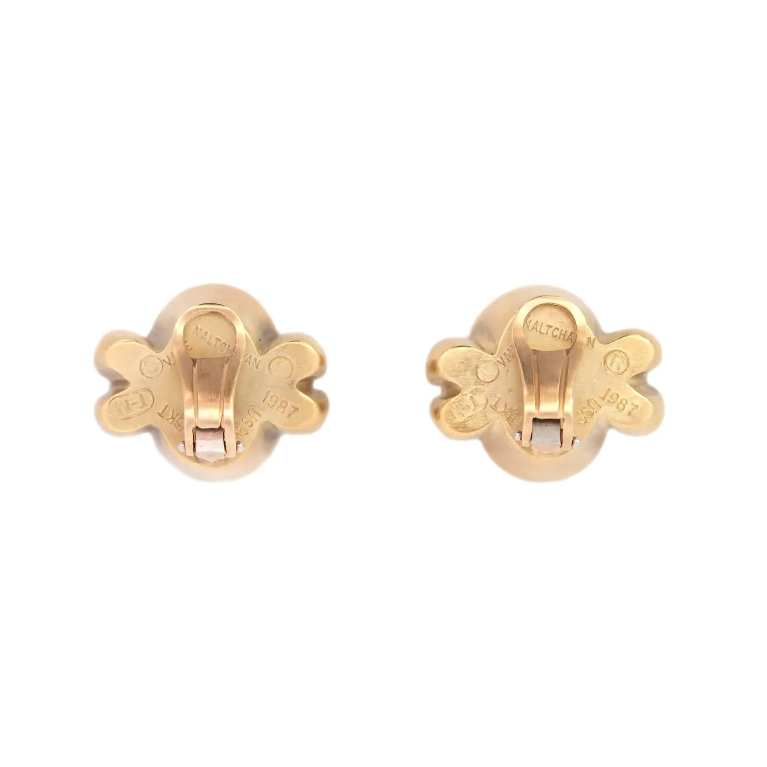 VAHE NALTCHAYAN  Estate 18k Carnelian Intaglio Earrings - Image 3