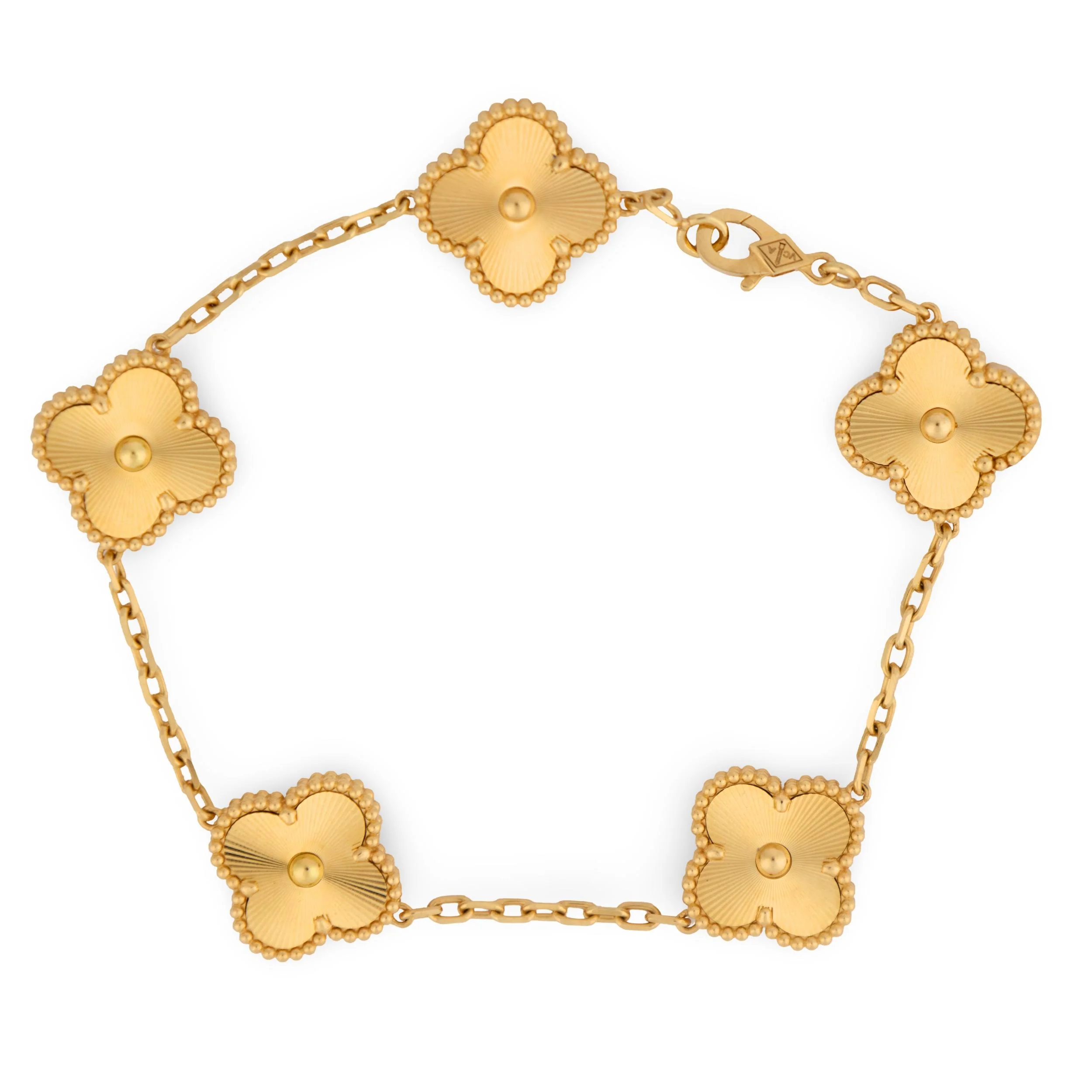 VAN CLEEF & ARPELS Estate 18k Alhambra Bracelet - Image 3