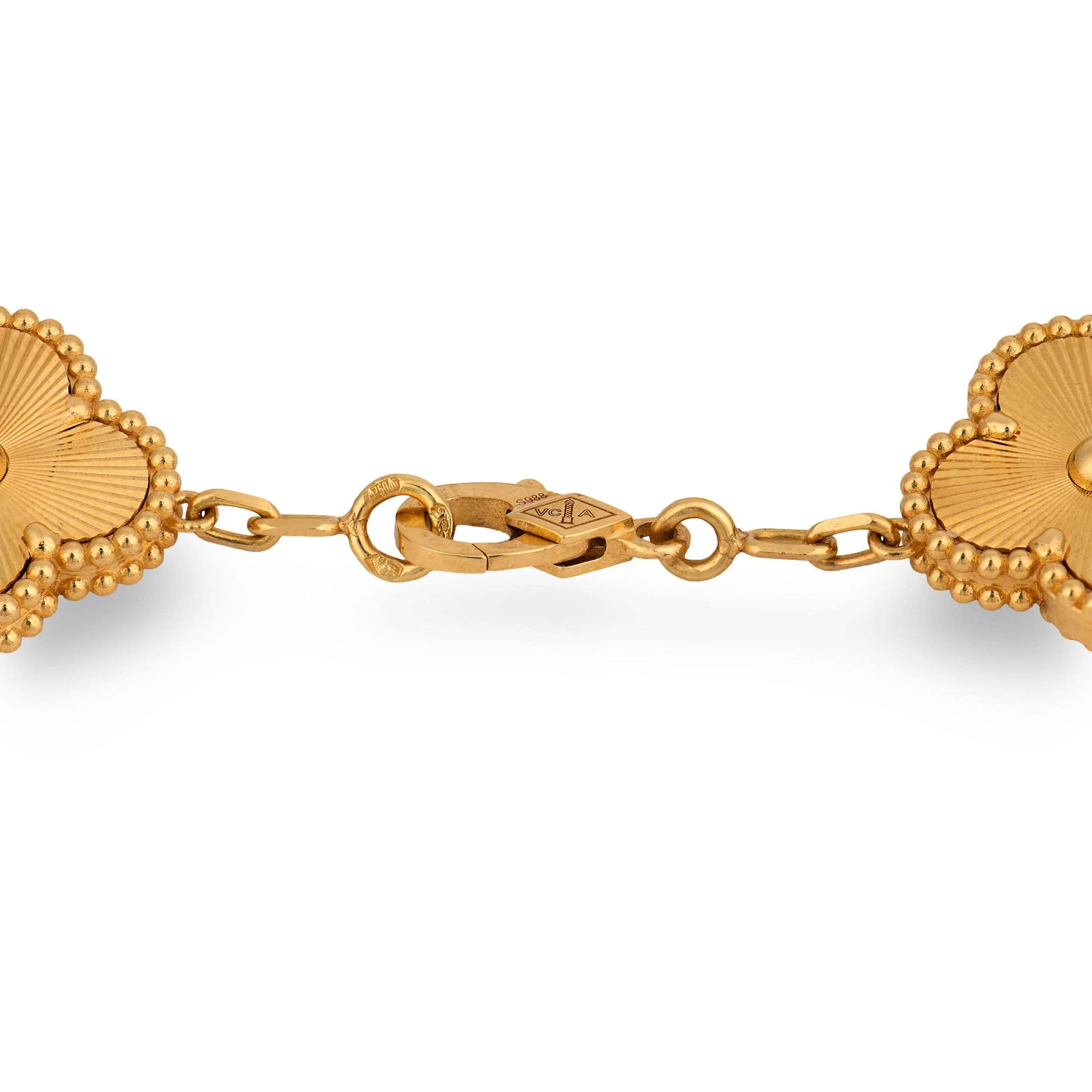 VAN CLEEF & ARPELS Estate 18k Alhambra Bracelet - Image 4