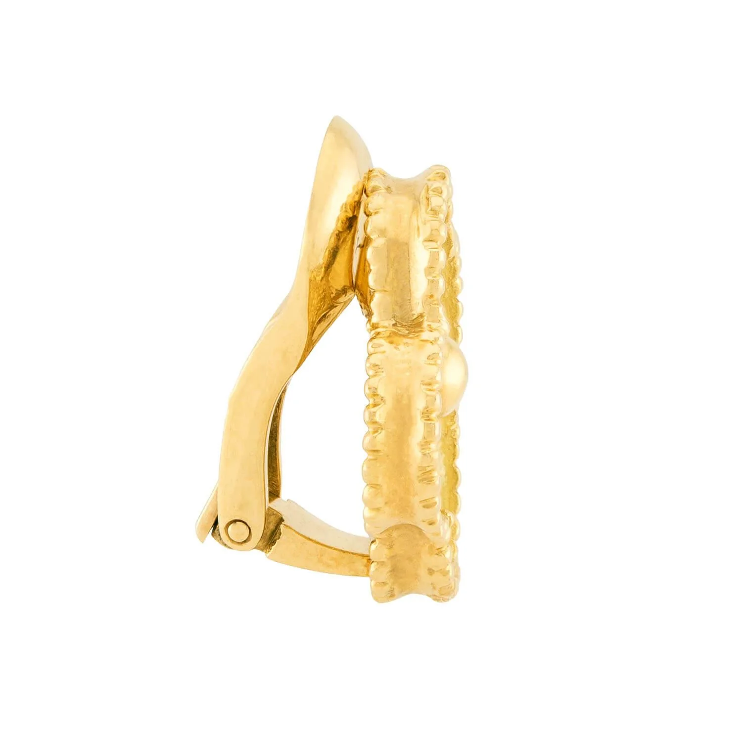 VAN CLEEF & ARPELS Estate 18k Alhambra Earrings - Image 2