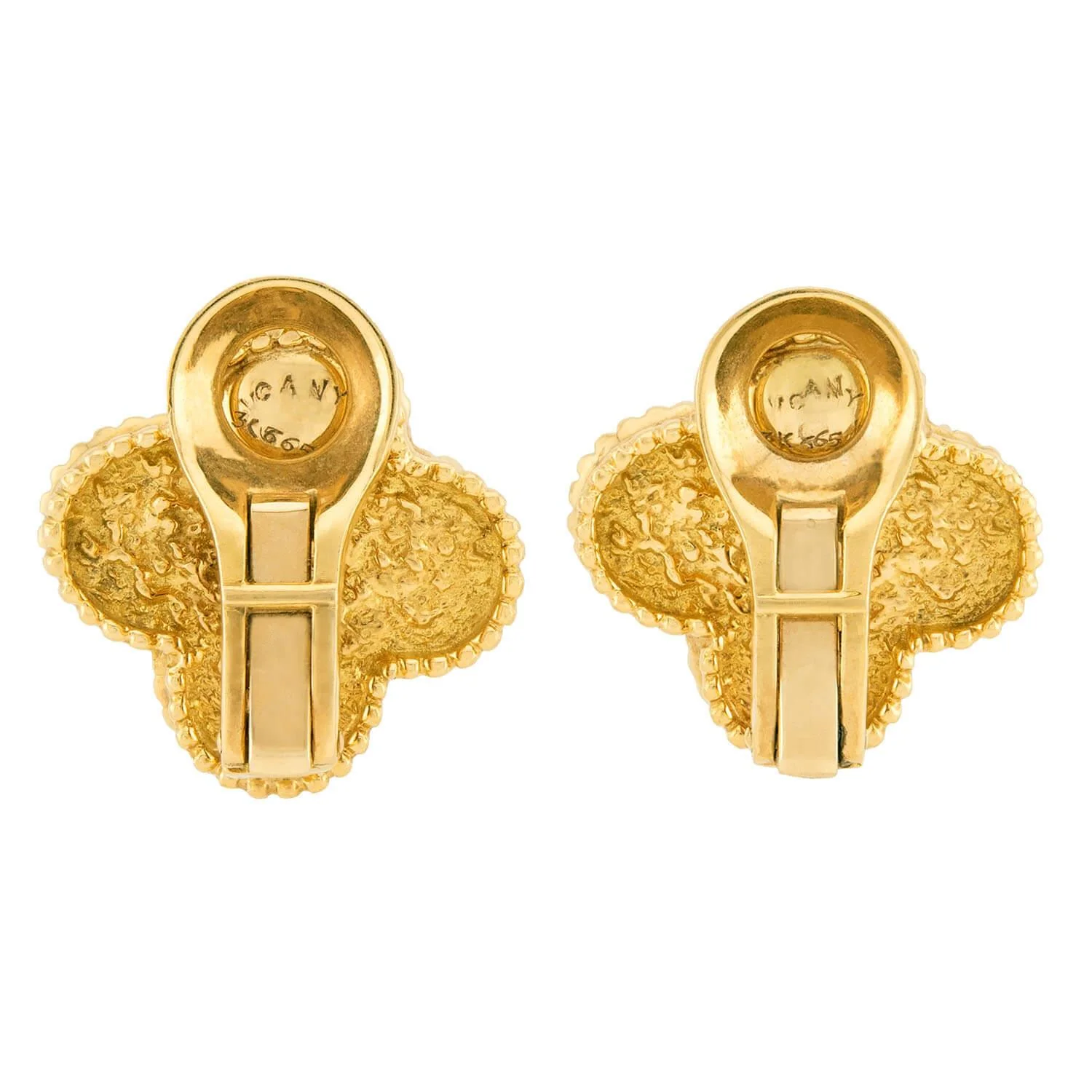 VAN CLEEF & ARPELS Estate 18k Alhambra Earrings - Image 3