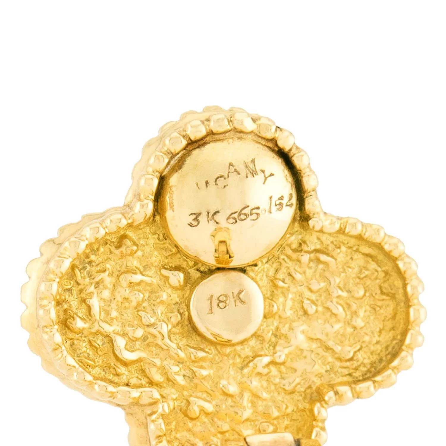 VAN CLEEF & ARPELS Estate 18k Alhambra Earrings - Image 4