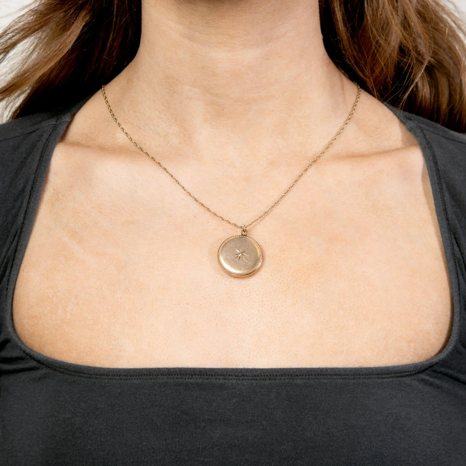 Victorian 10k Diamond Starburst Locket - Image 5