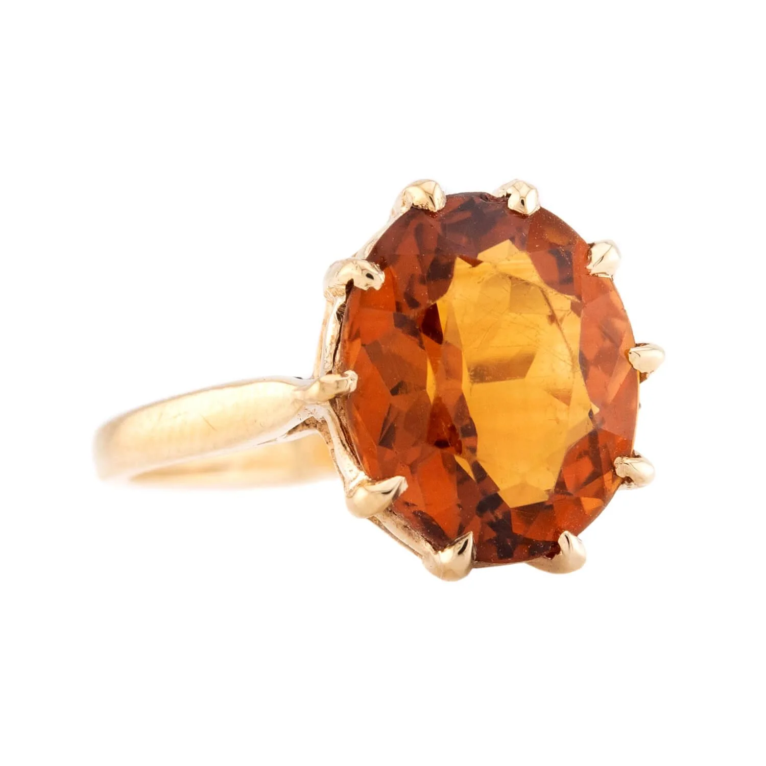 Victorian 10k Madeira Citrine Ring - Image 2