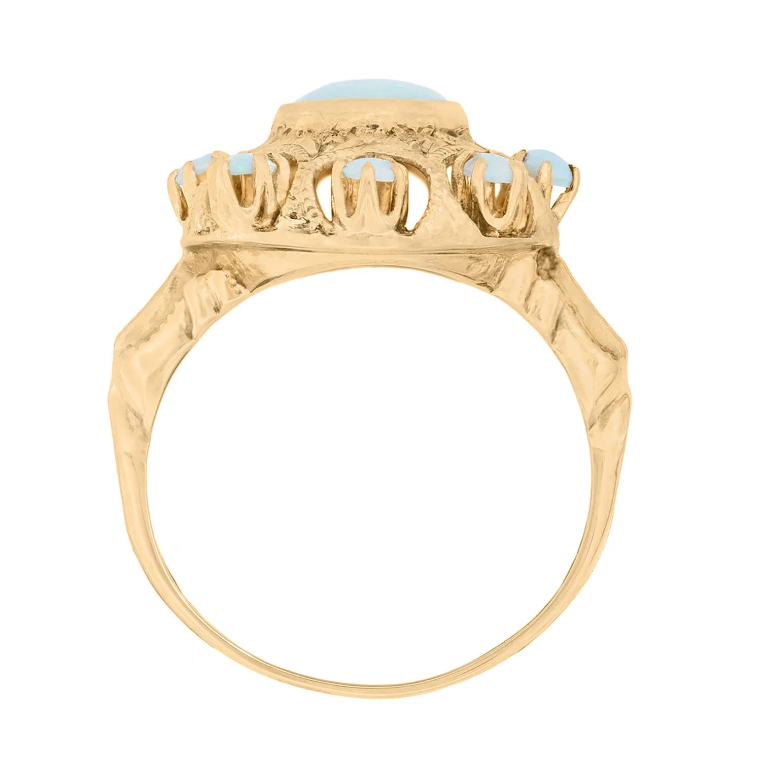 Victorian 10k Opal Halo Ring - Image 3