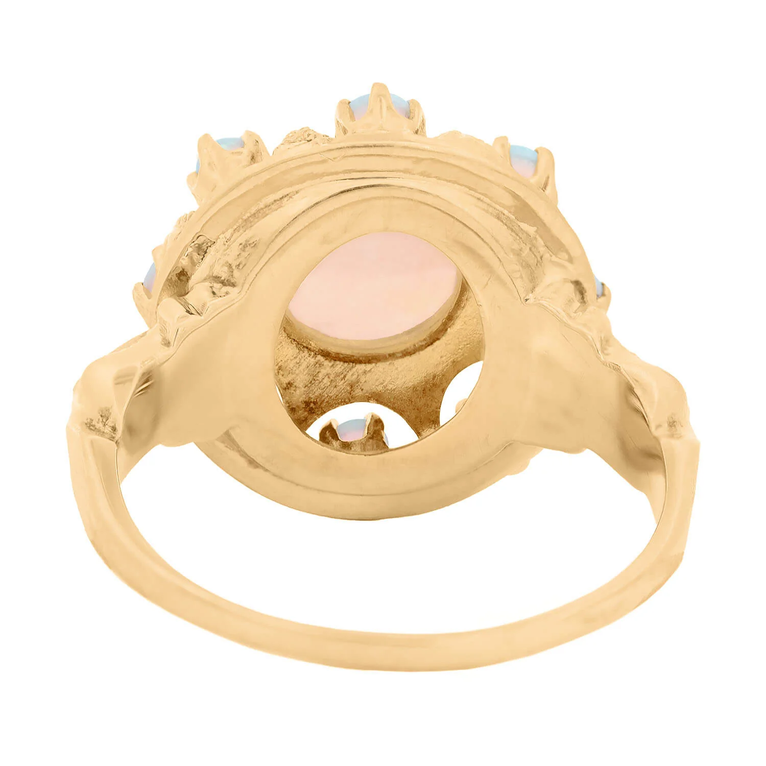Victorian 10k Opal Halo Ring - Image 5