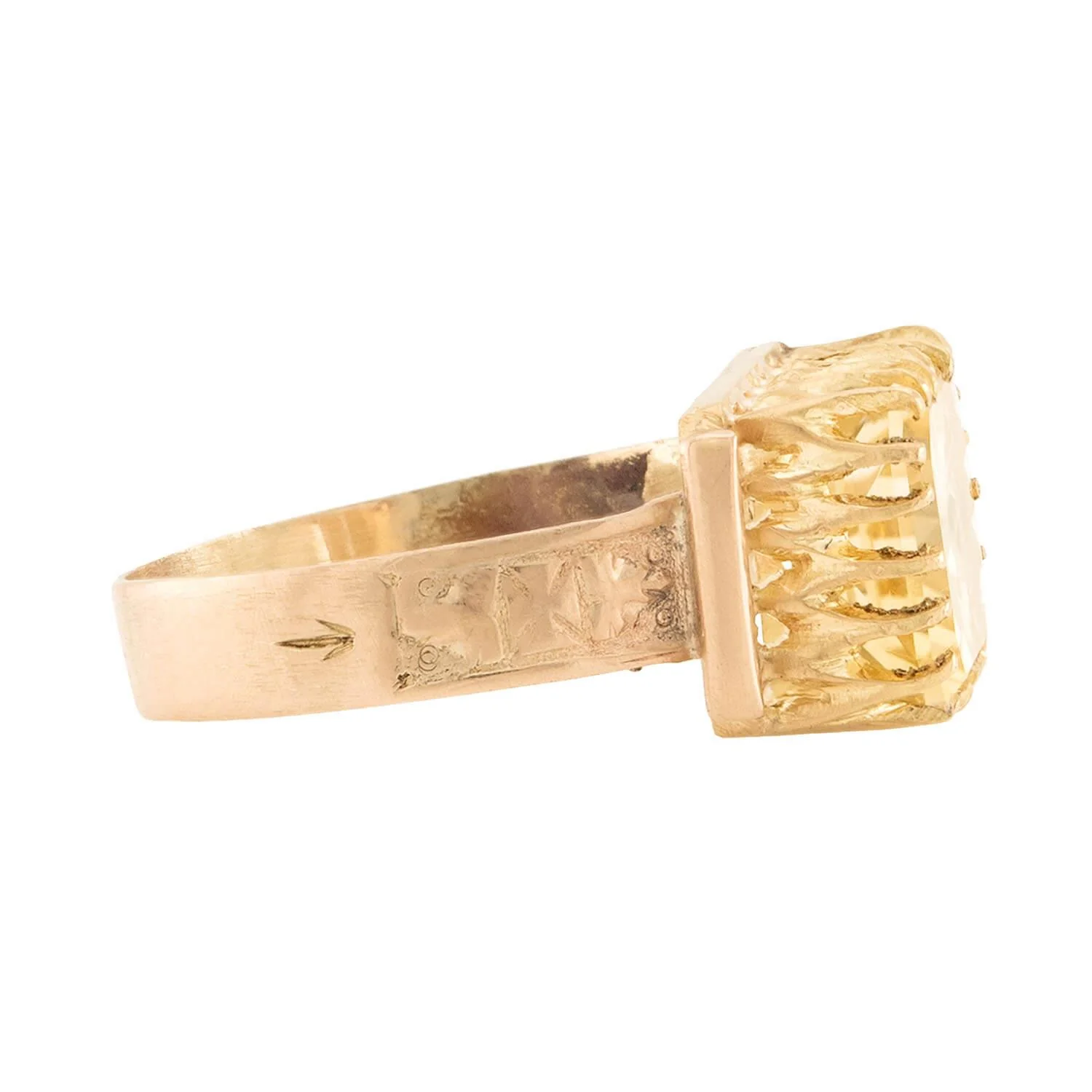 Victorian 14k Citrine Ring - Image 3