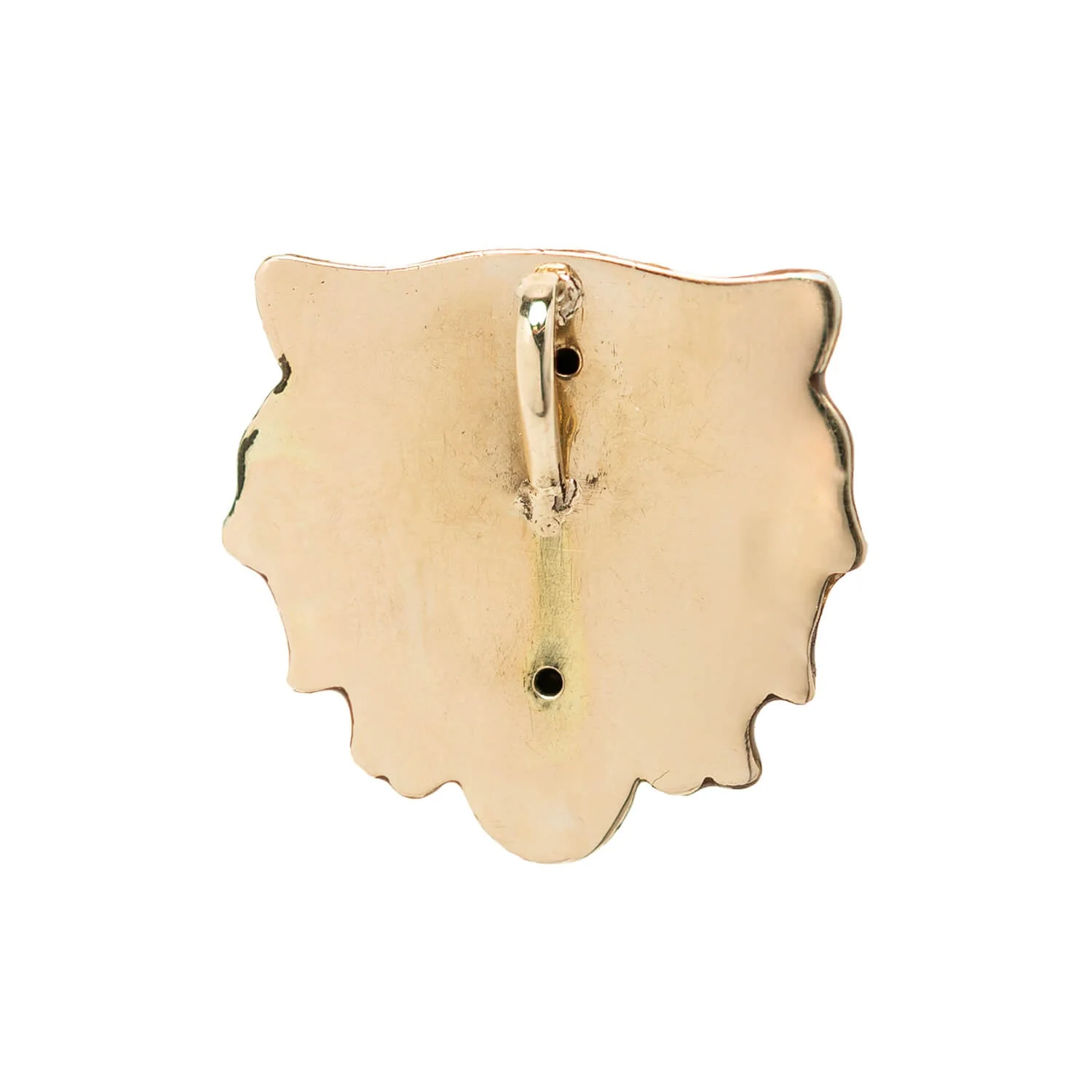 Victorian 14k Diamond + Enamel Tiger Pendant - Image 3