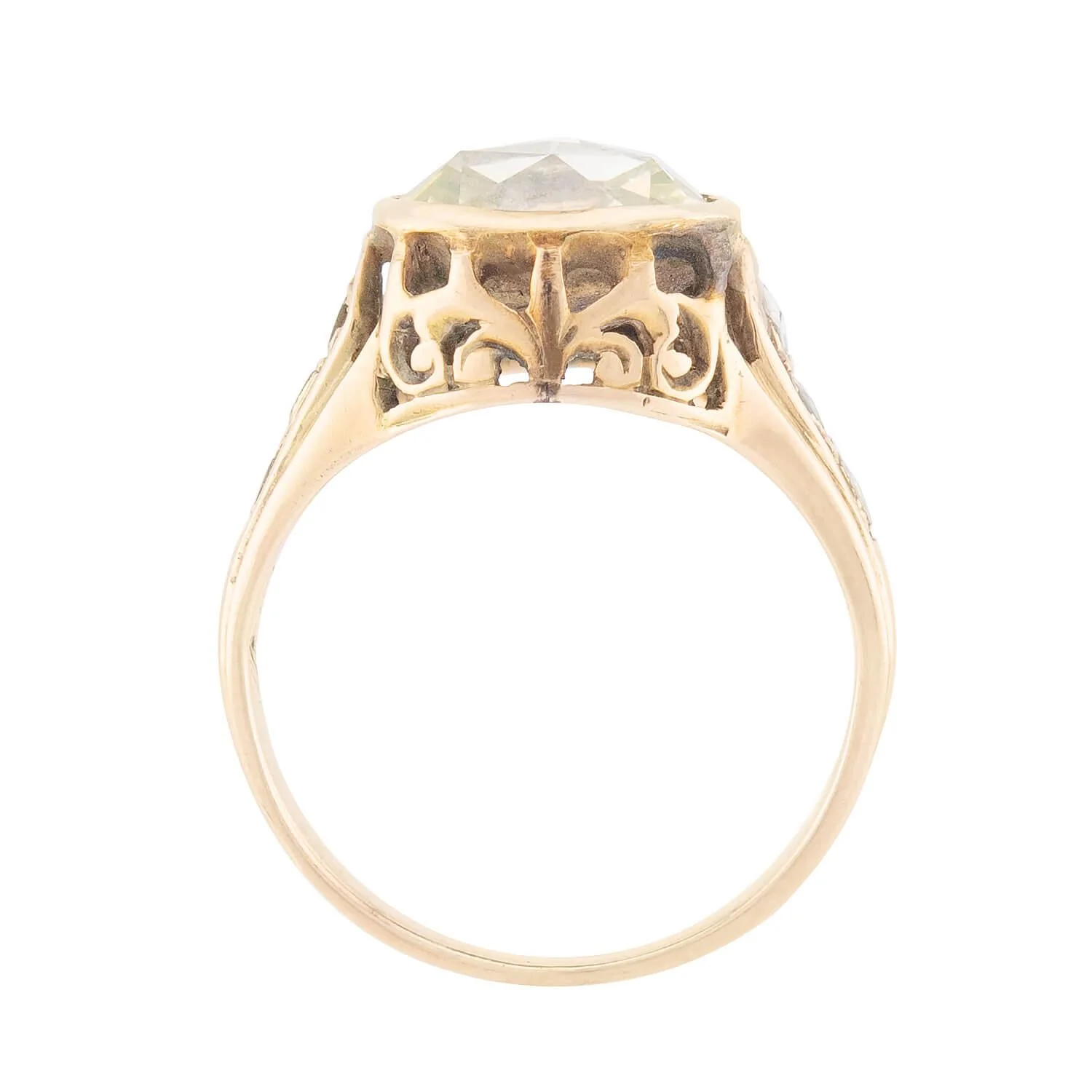 Georgian 15K Diamond Engagement Ring 1.10ct - Image 4