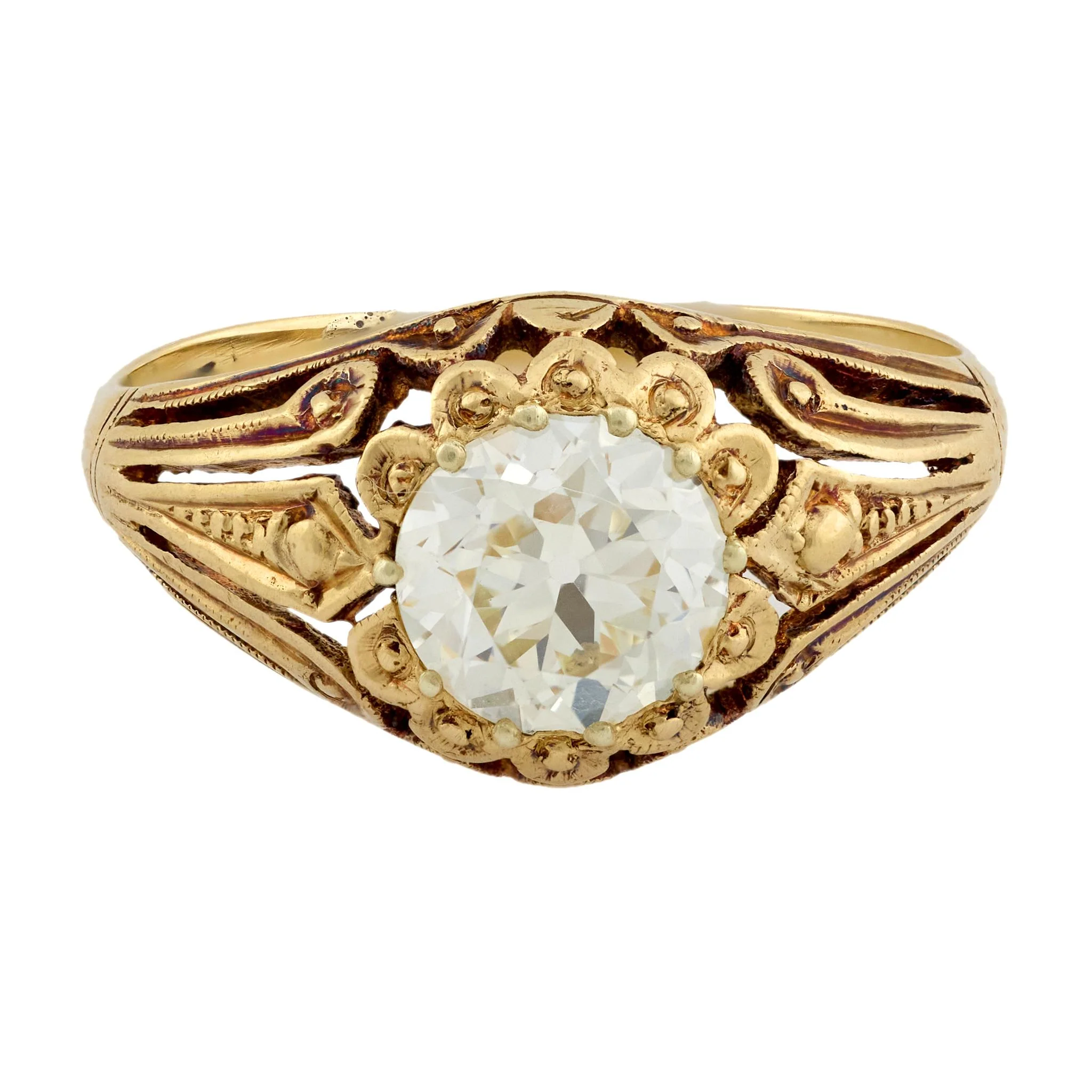 Victorian 14k Diamond Engagement Ring 1.35ct - Image 2