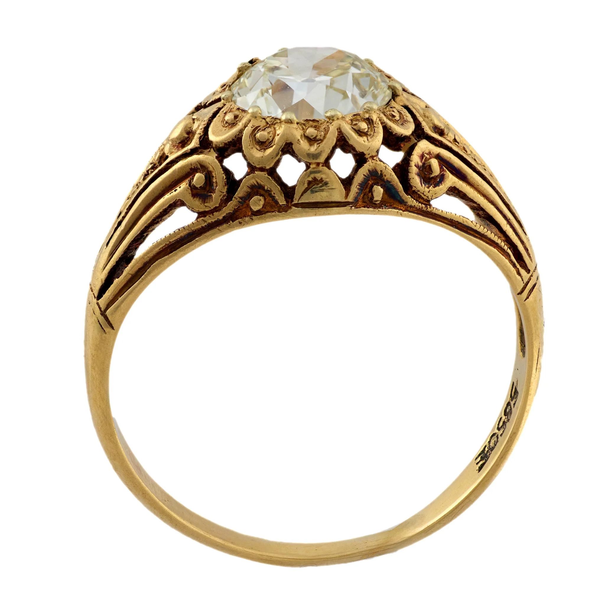 Victorian 14k Diamond Engagement Ring 1.35ct - Image 4