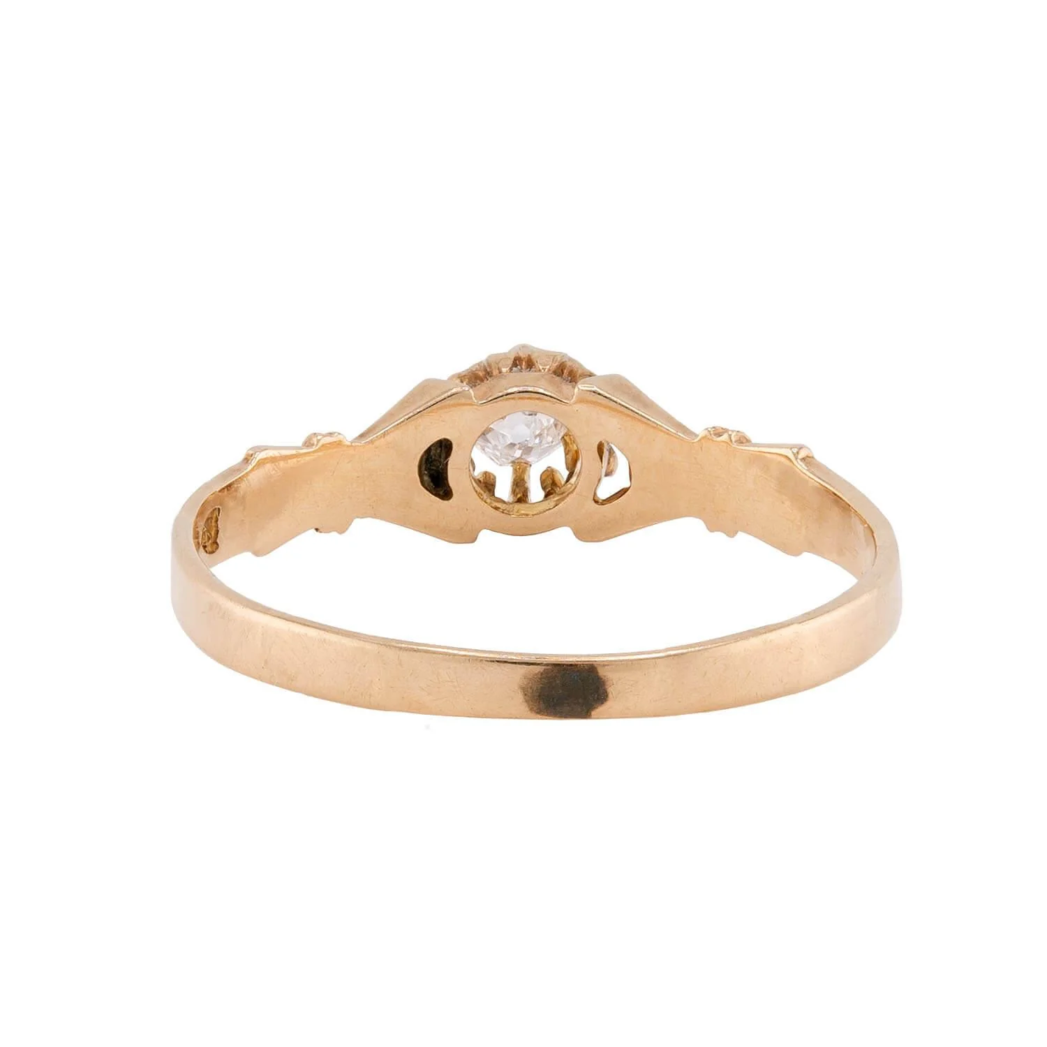 Victorian 14k Diamond Engagement Ring .15ct - Image 5
